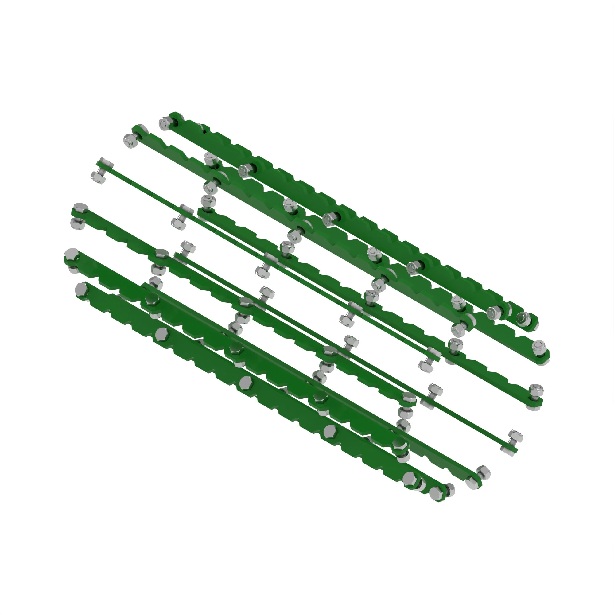 John Deere Lower Front Rasp Bar Feed Roll - BXE10585