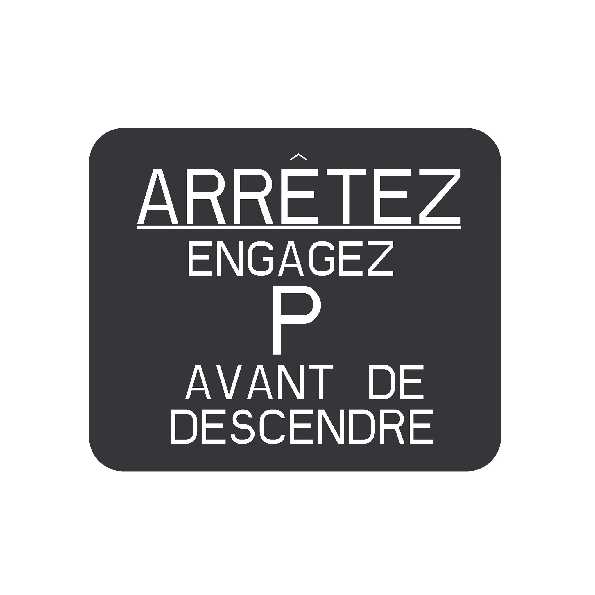 John Deere Label, Transmission Park, French - R114801