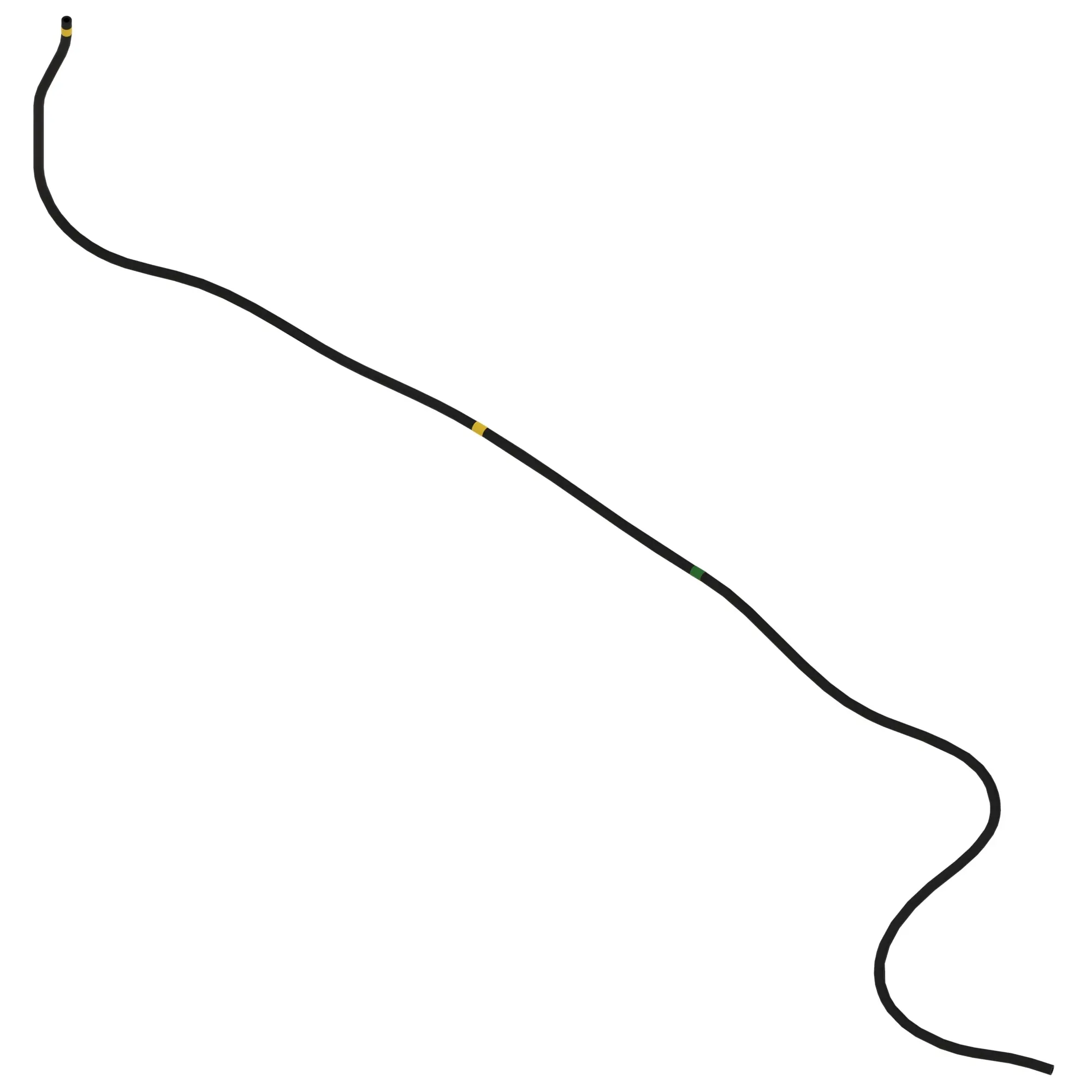 John Deere Motor Seal Drain Hydraulic Hose - TA39259