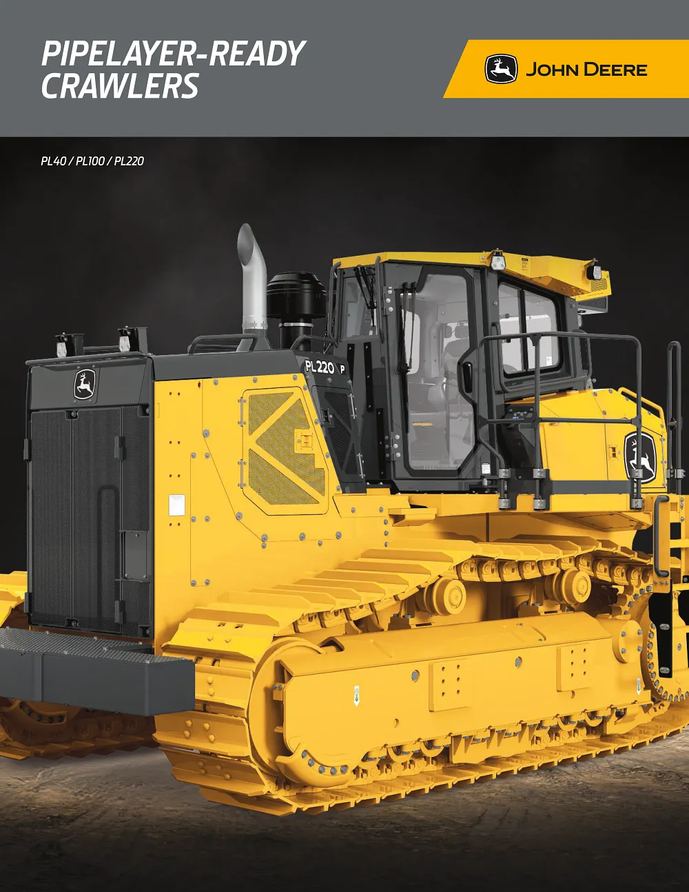 PL40, PL100, and PL220 Pipelayer-Ready Crawlers Brochure cover