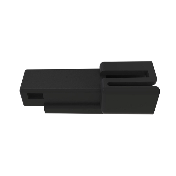 John Deere Black Internal Electrical Connector, 2 Cavities - 57M7784