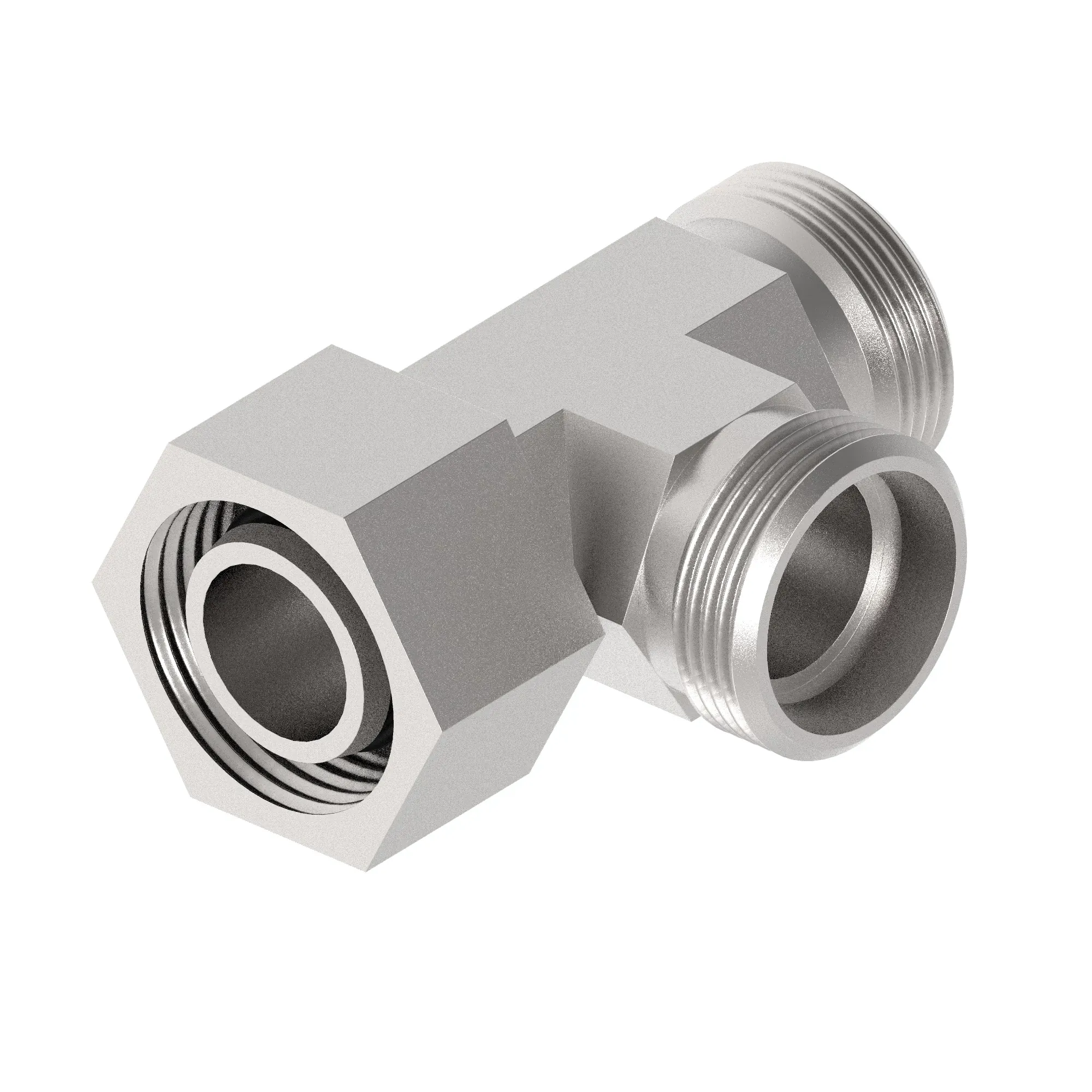 John Deere 24° D-Cone Swivel Run Tee Fitting - AT443180