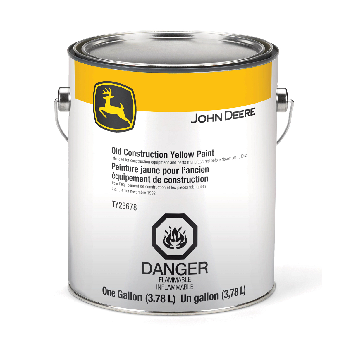 John Deere Old Construction Yellow Paint, 3.78 Liter (1 Gallon) - TY25678