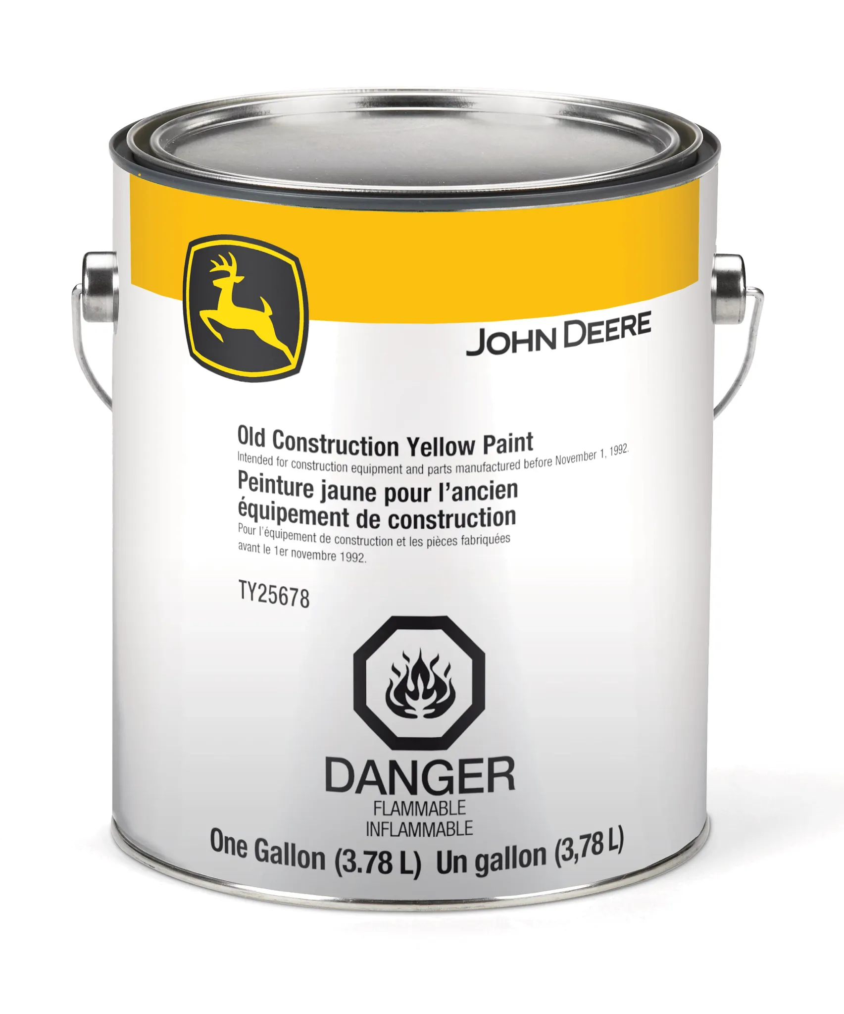 John Deere Old Construction Yellow Paint, 3.78 Liter (1 Gallon) - TY25678