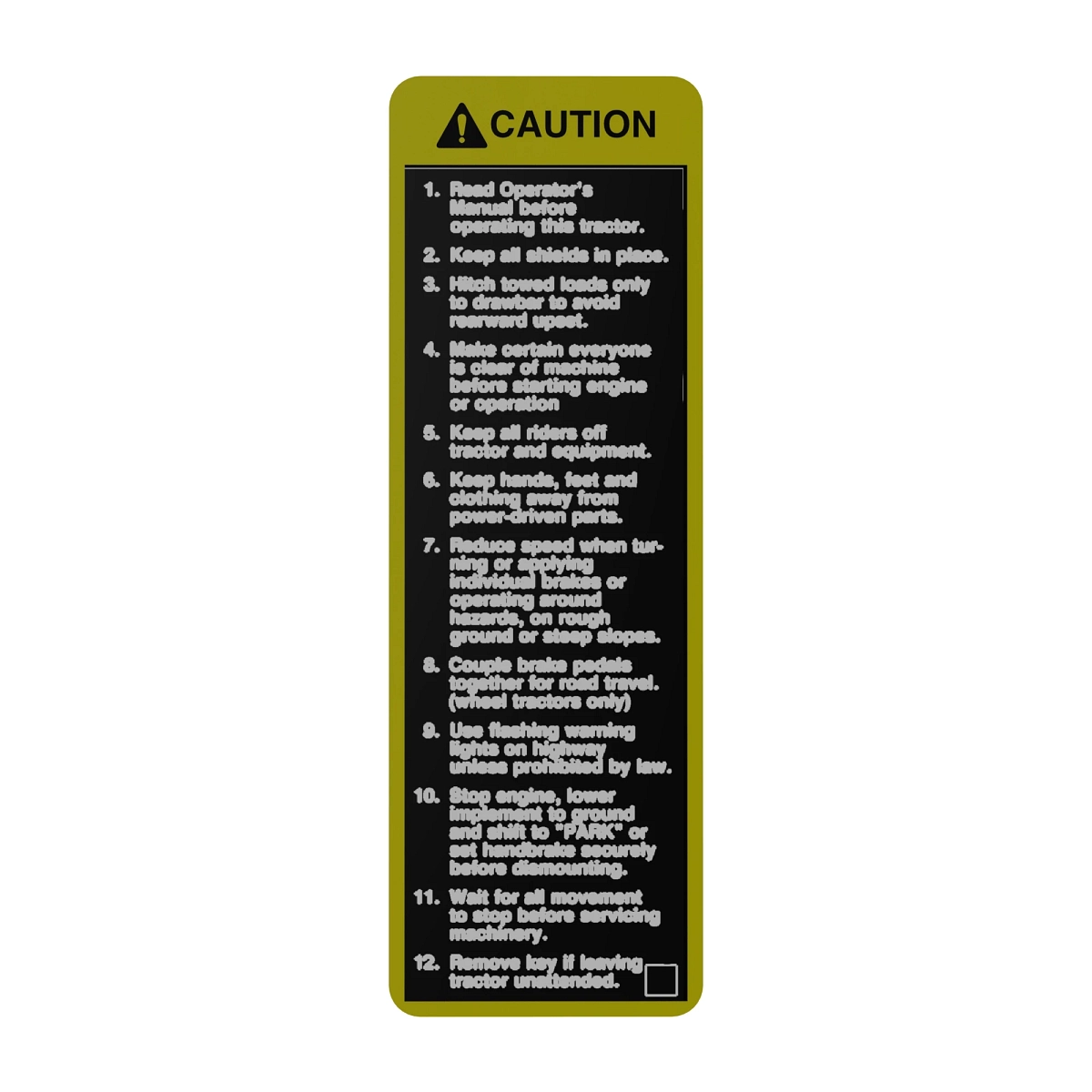 Label, Caution