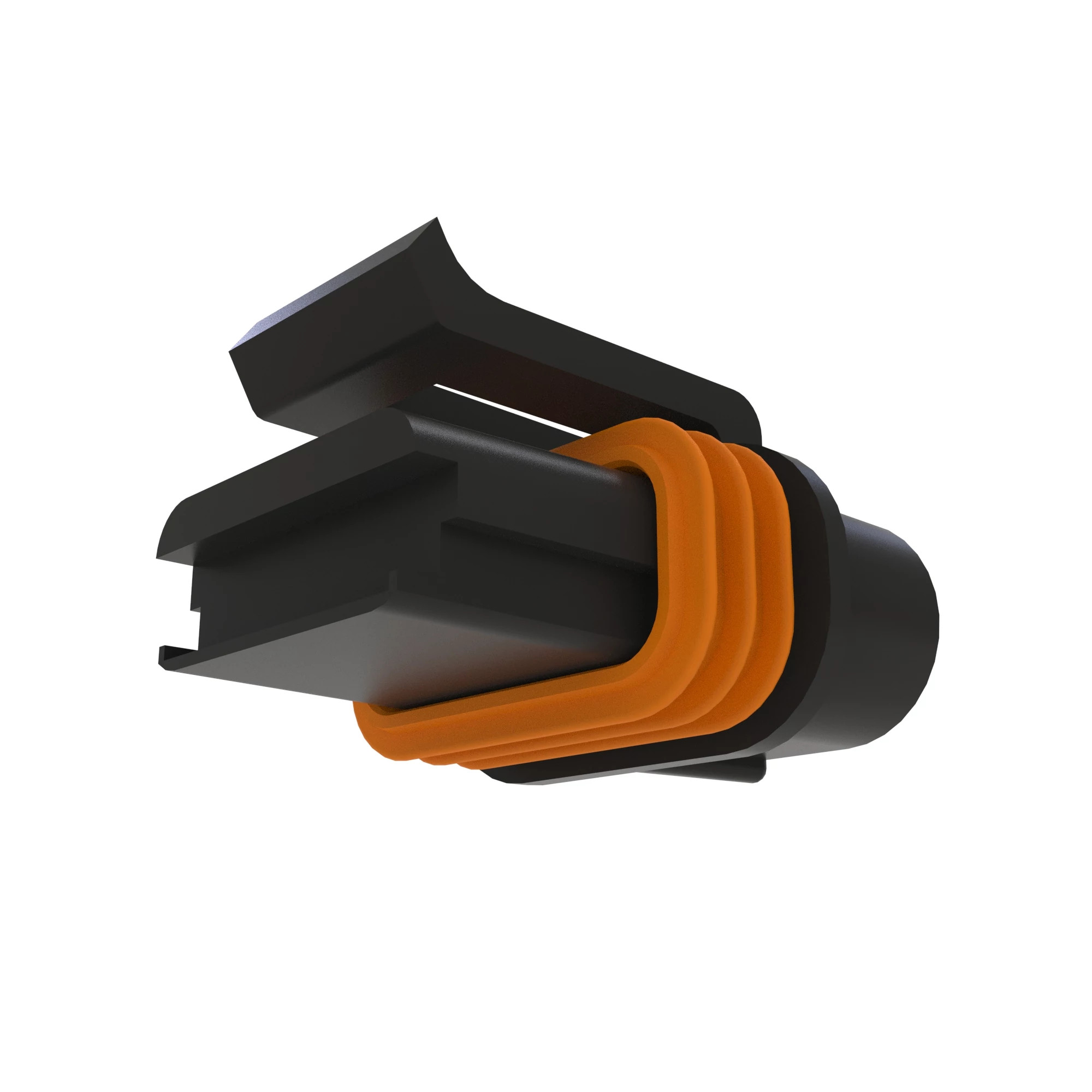 John Deere Black External Electrical Connector Housing, 2 Cavities - 57M8267