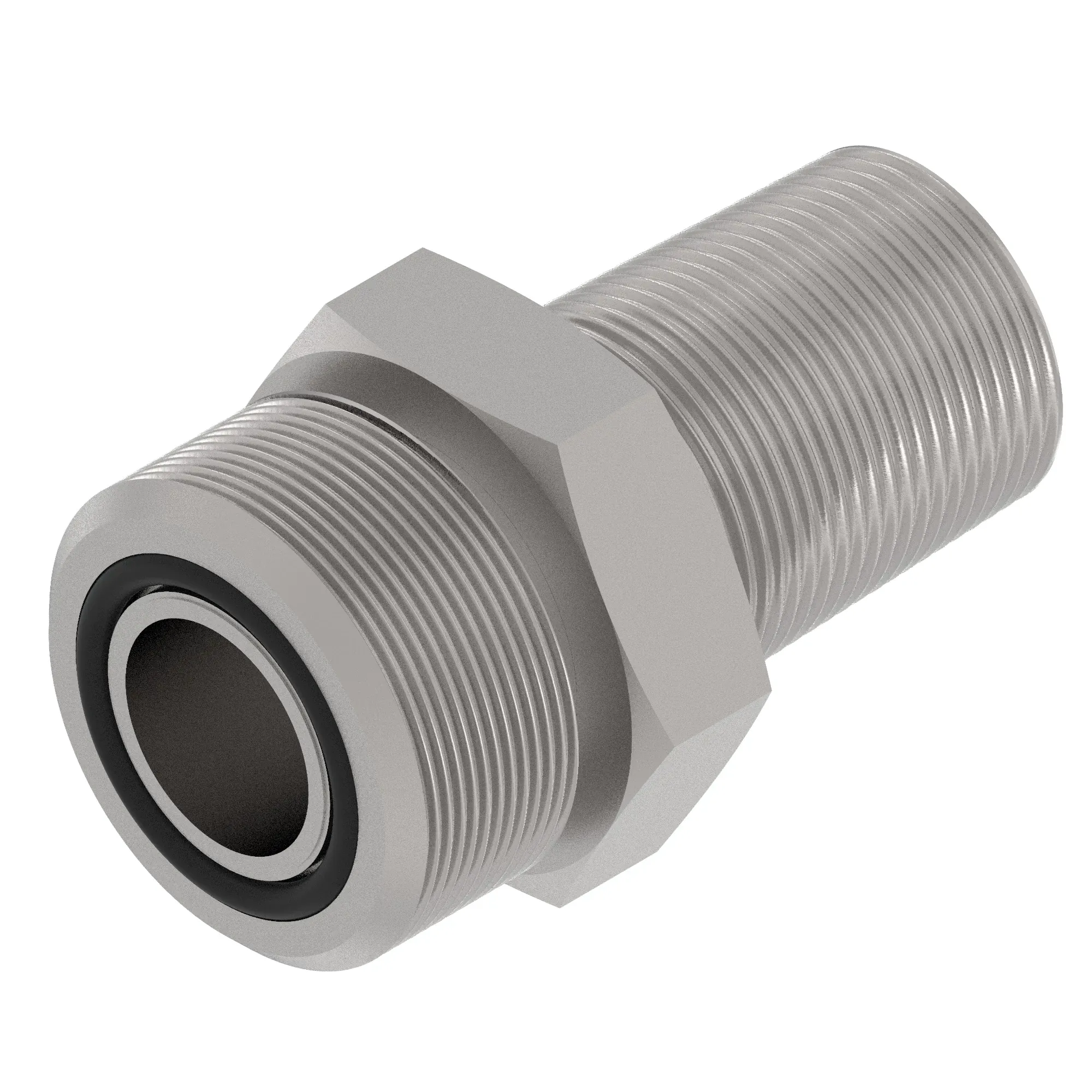 John Deere Straight Flat Face Seal Adapter Fitting - T80906