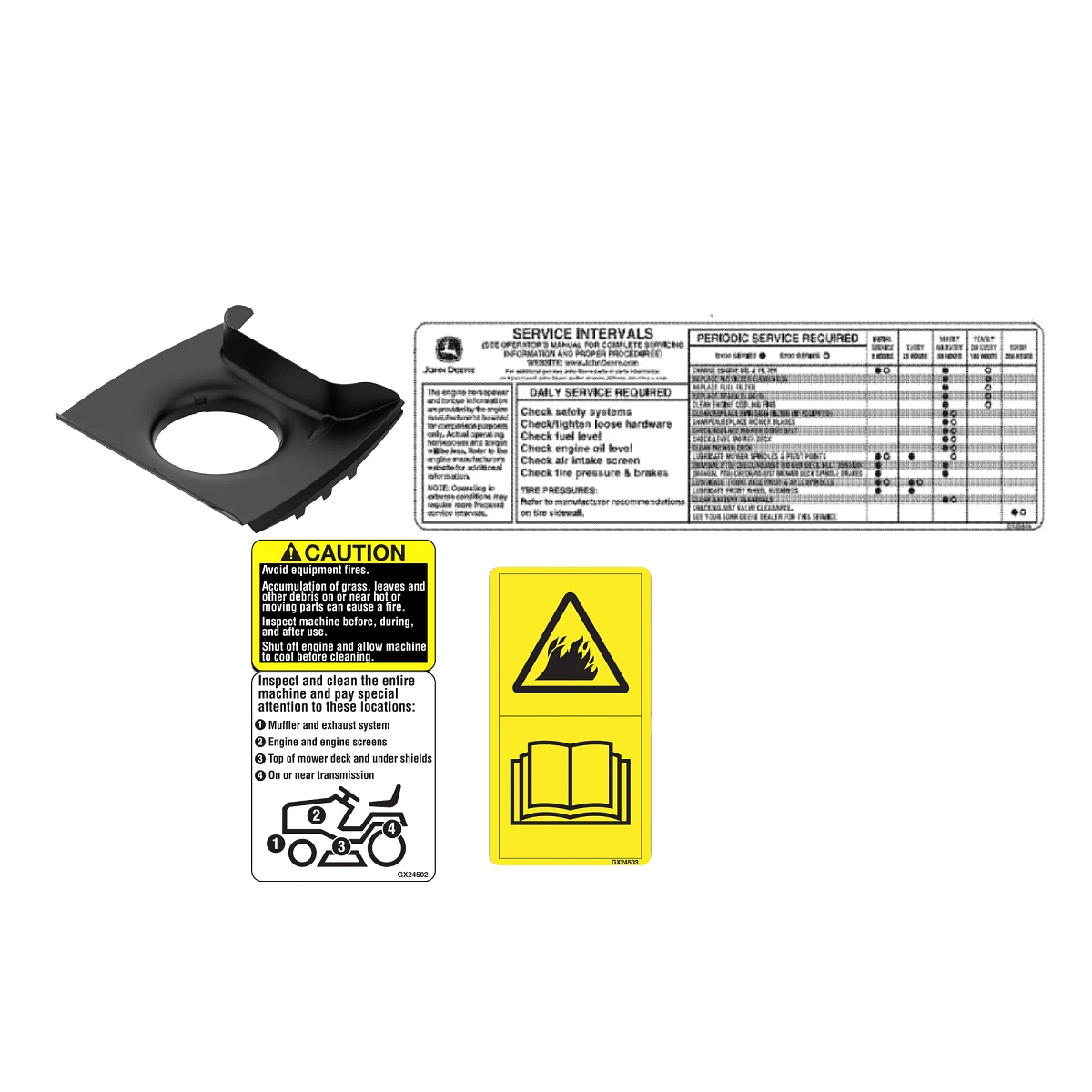 Plenum With Labels, Hood Kit Svc