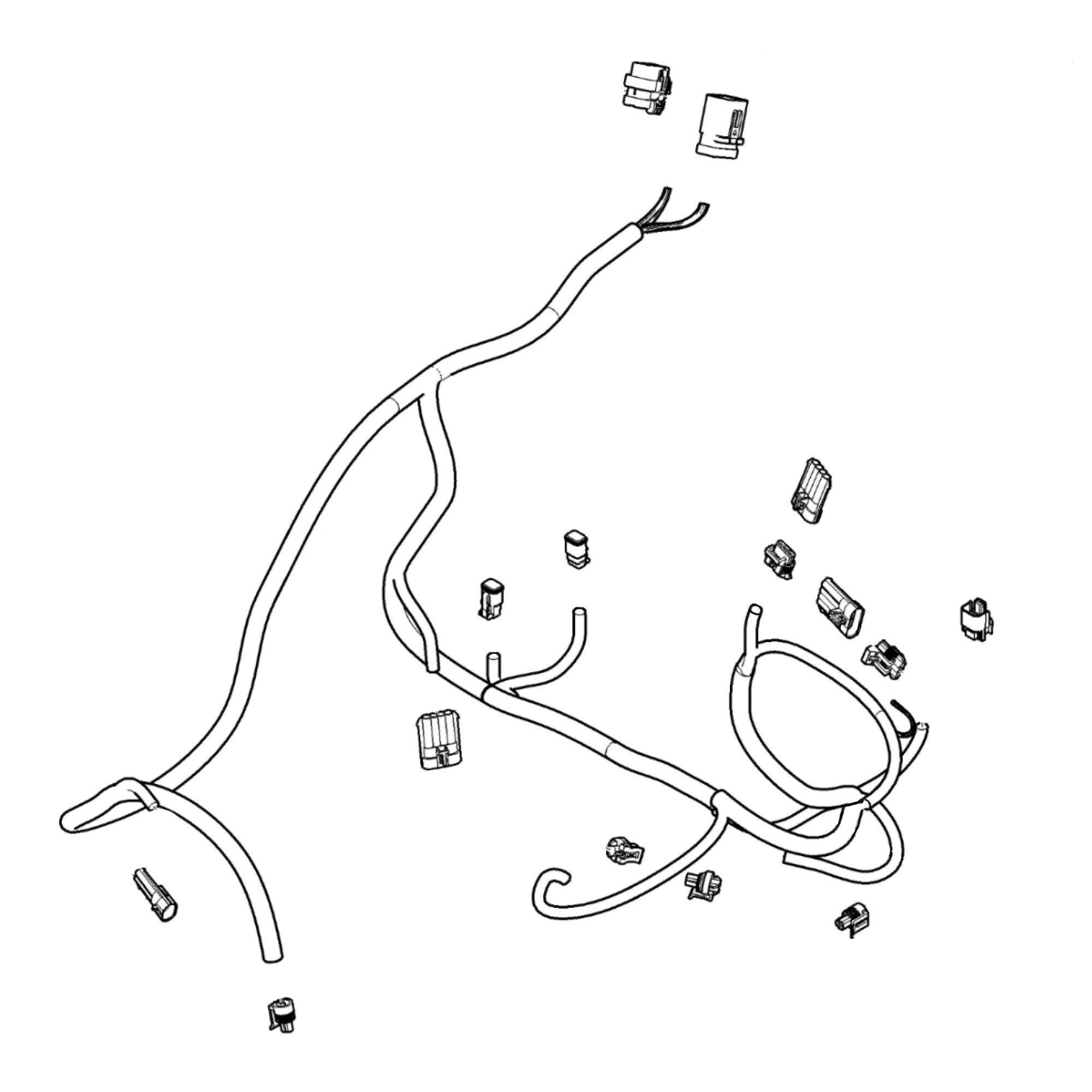 John Deere Mid Frame Wiring Harness - RE343477