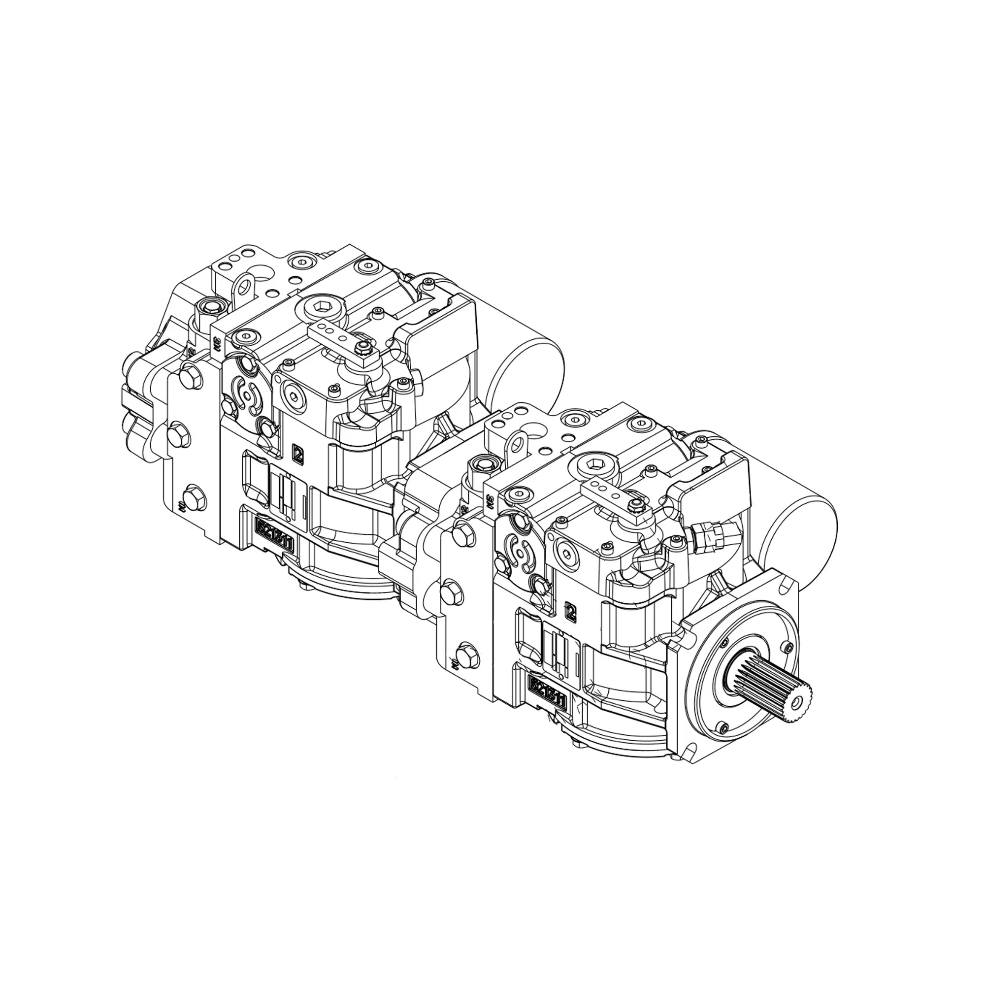 John Deere Tandem Hydrostatic Pump, 75 cc/rev - AKK30313