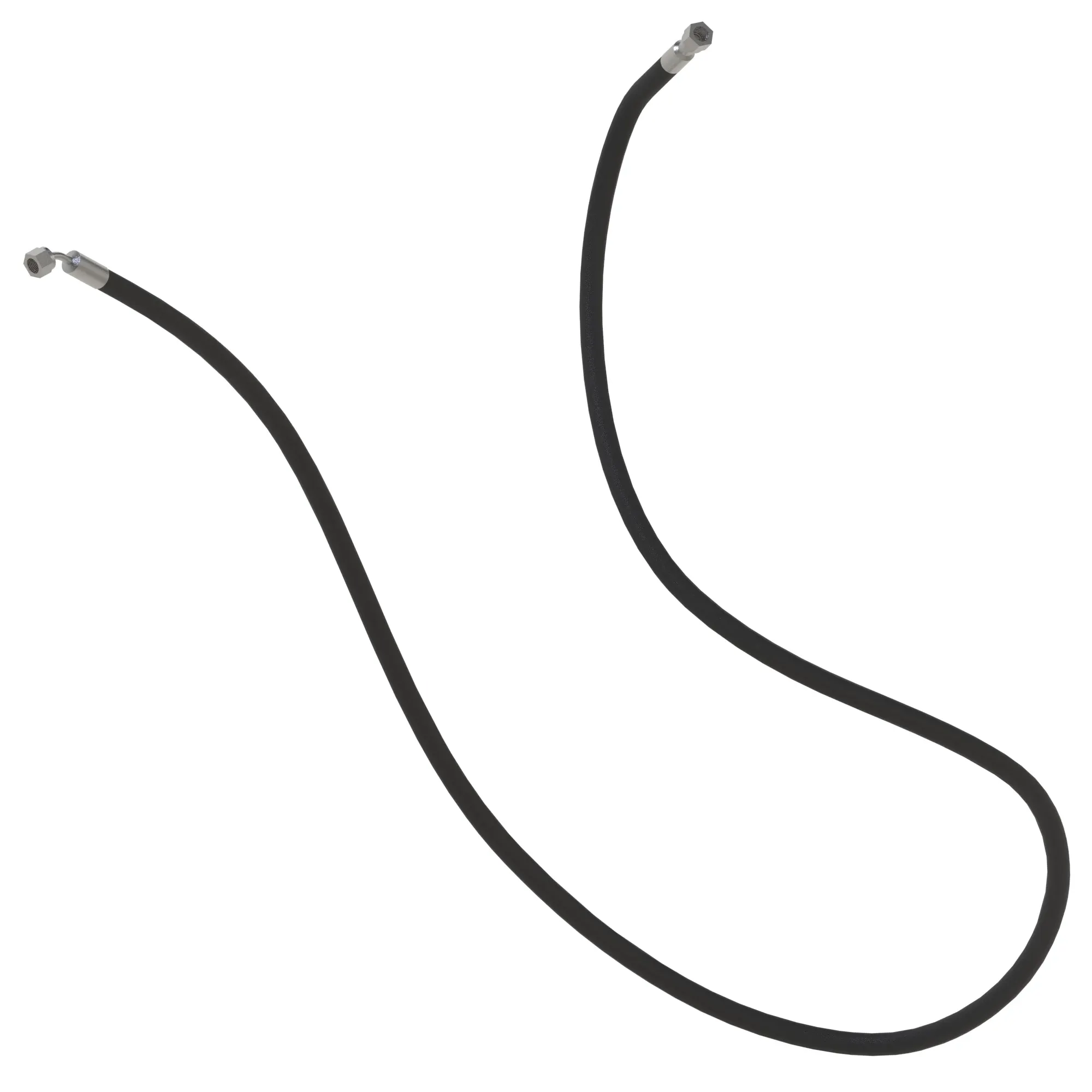 John Deere Hydraulic Hose with Elbow Fitting - F705152