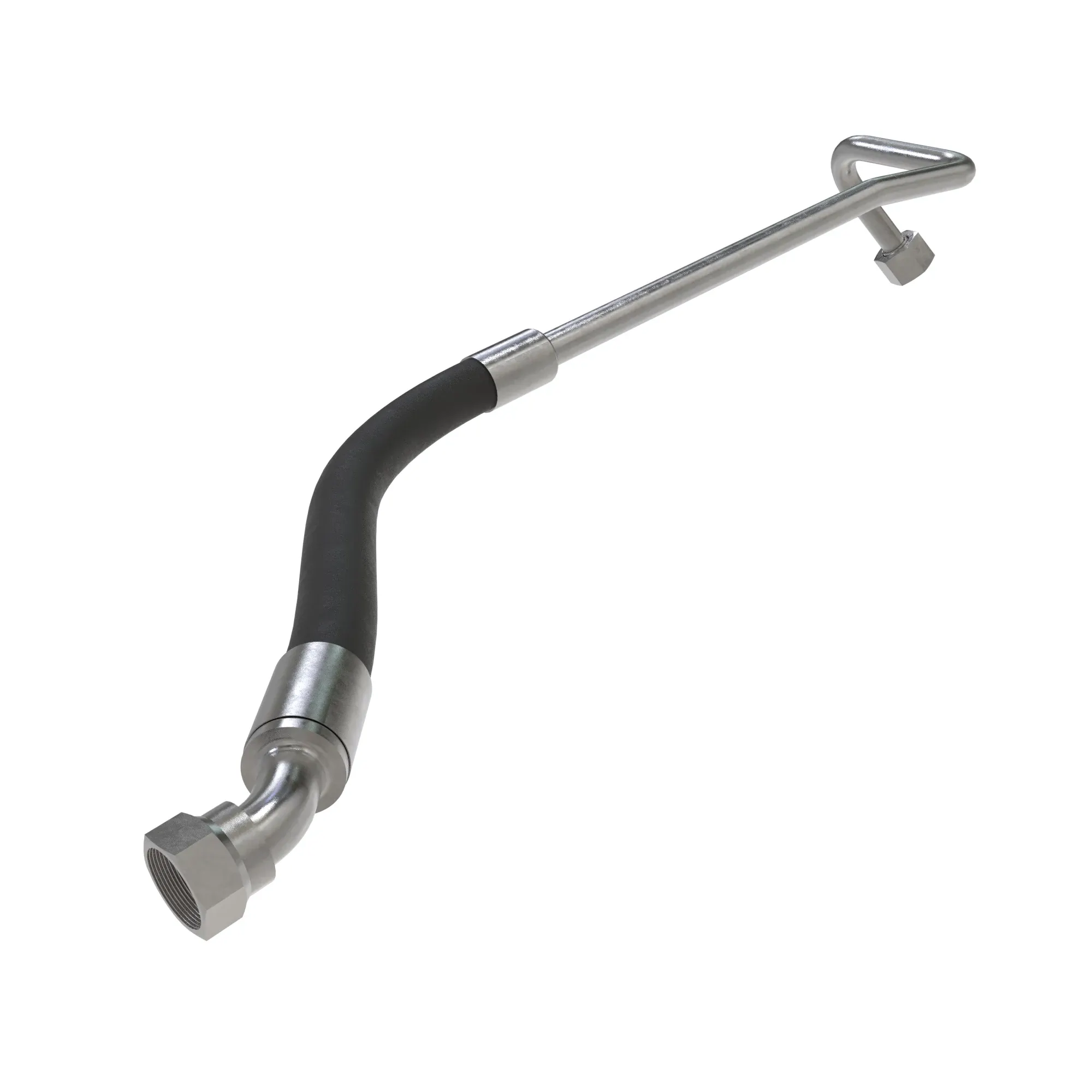 John Deere Steering Supply Rod End Oil Line - RE580768