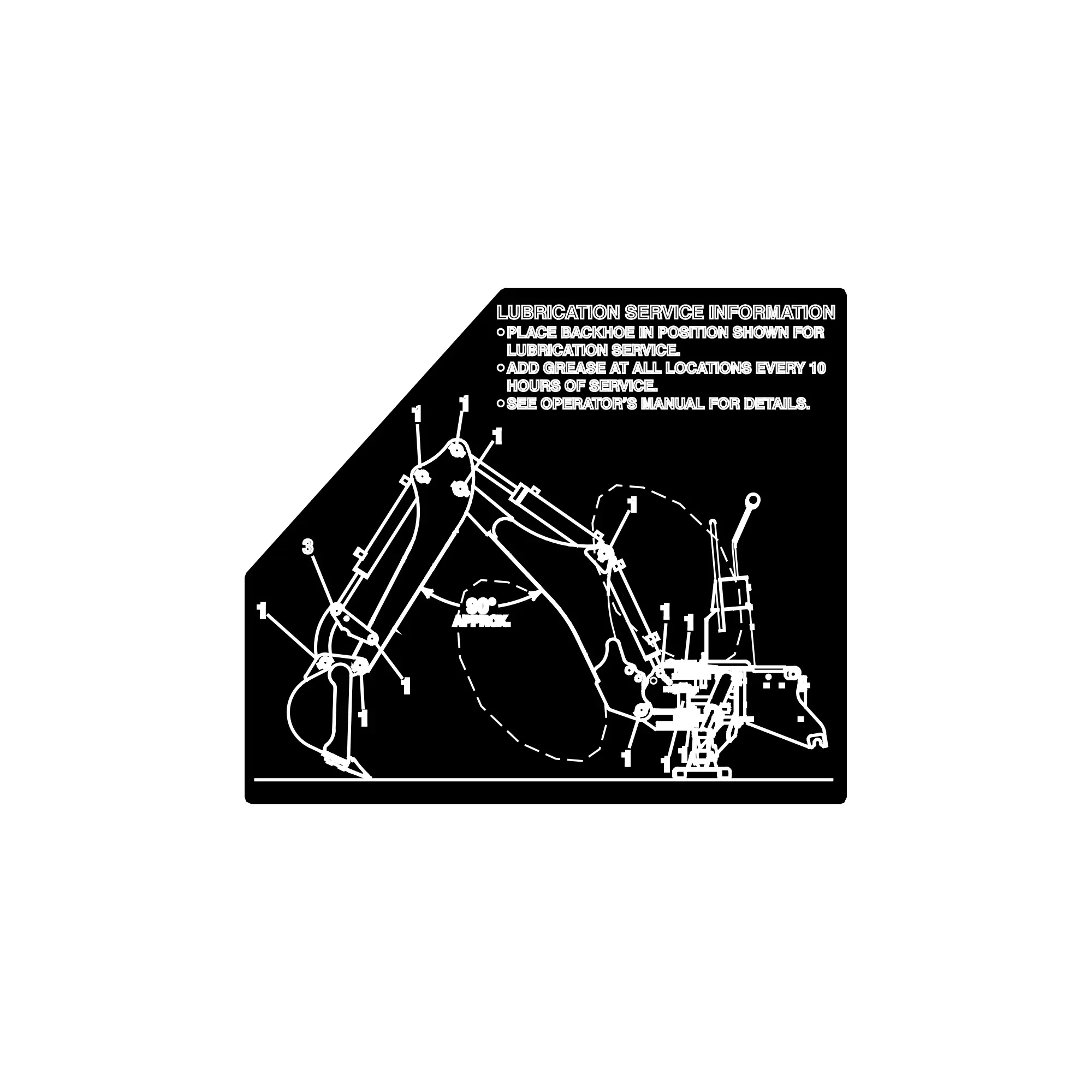 John Deere Lubrication Label - LVU29971