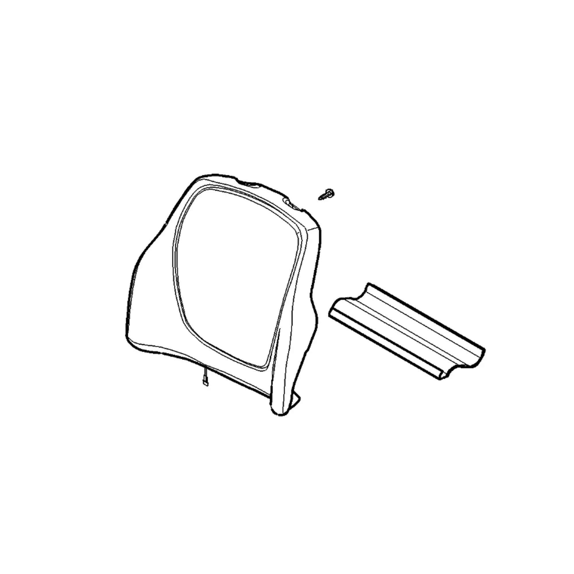 John Deere Fabric Seat Backrest Cushion - AL224593