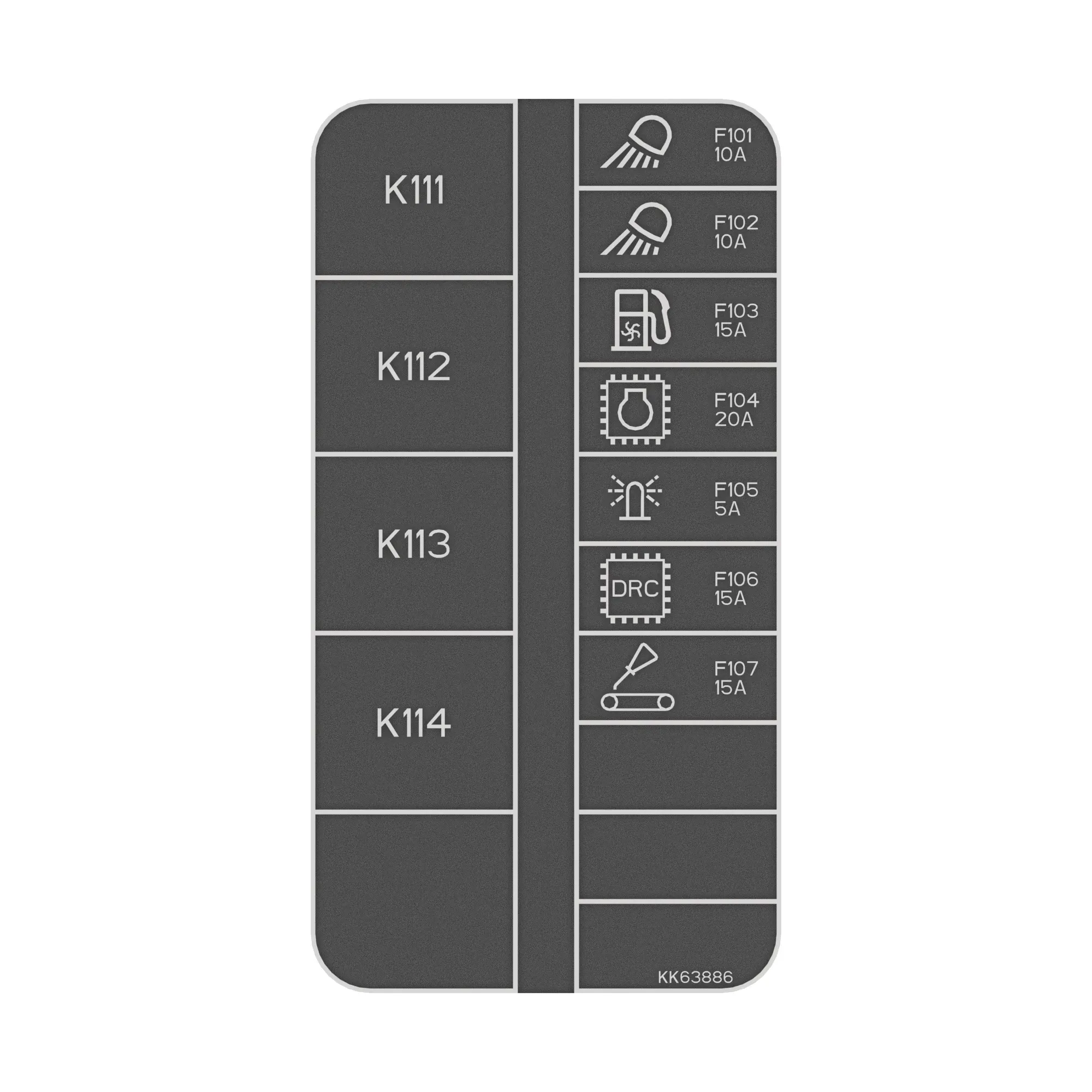 John Deere Front Load Center Label - KK63886