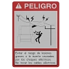 John Deere Spanish Power Line Danger Sign - H209536
