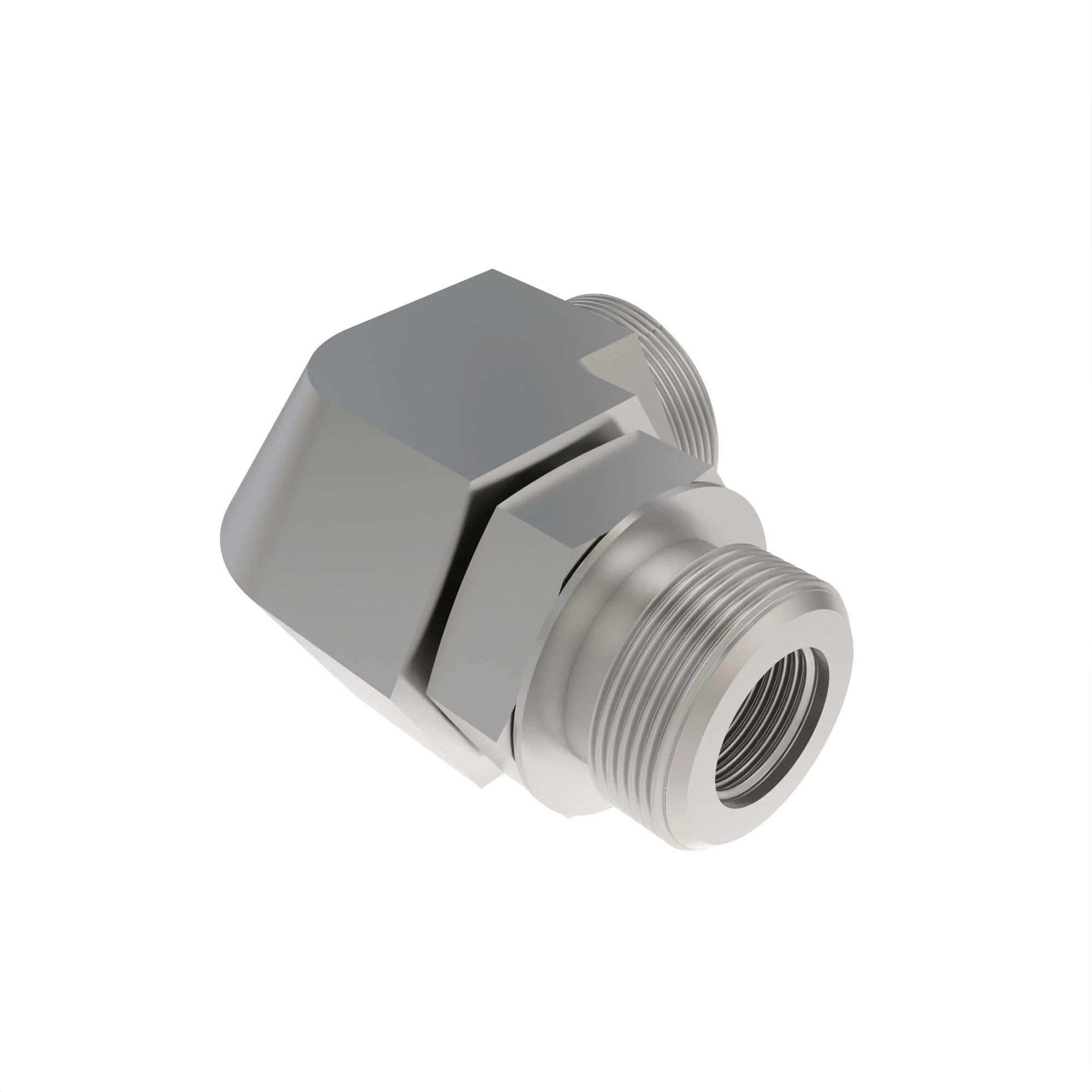 John Deere 45 Degree Straight Thread Elbow Fitting - 38H1049