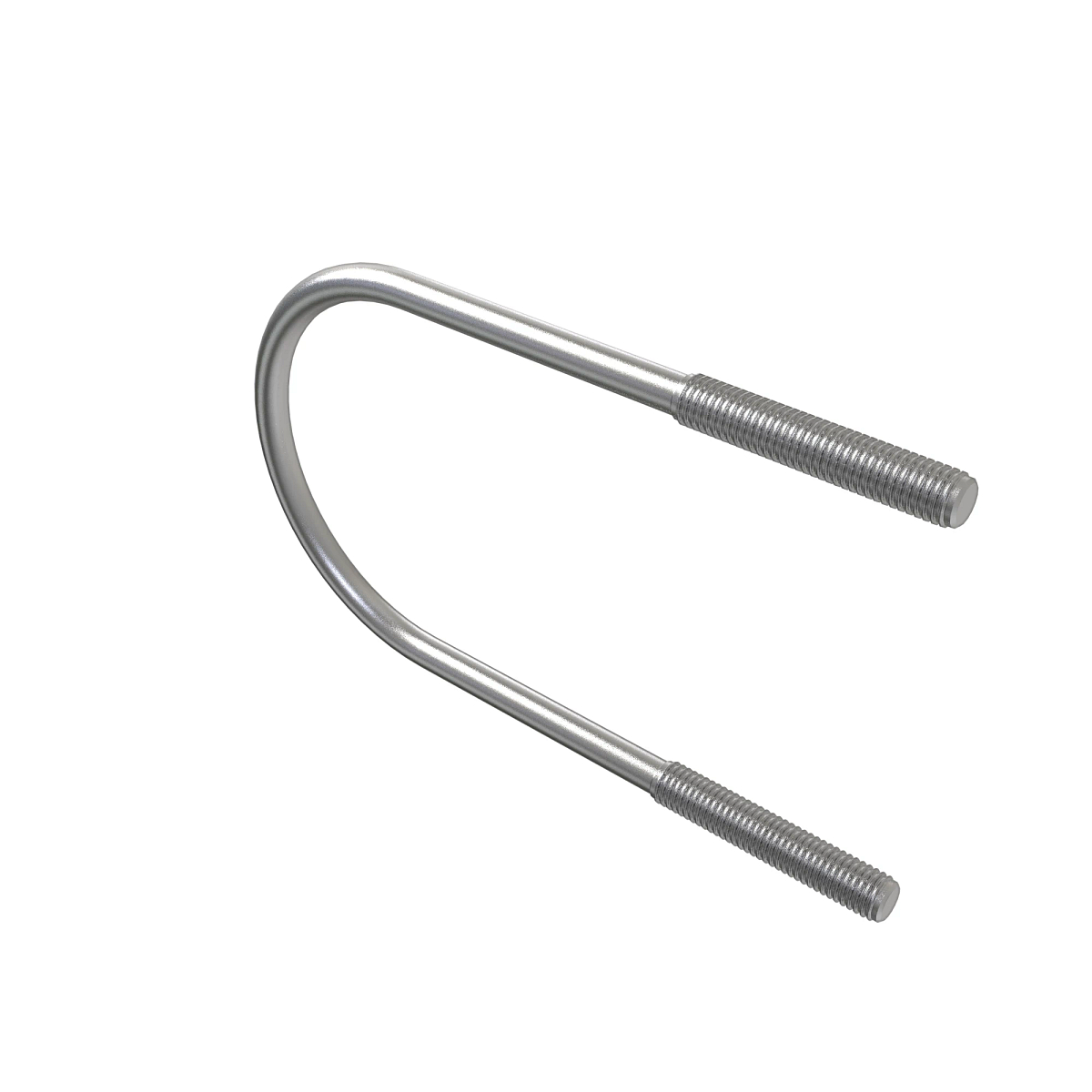 U-BOLT, M12 X 225, 58 ROUND, ZN