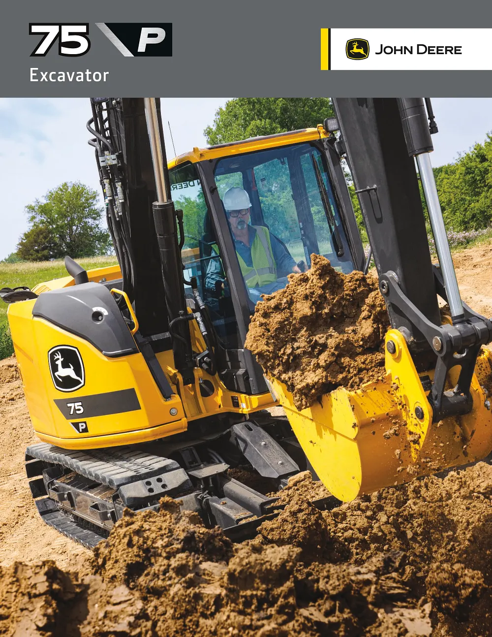 75 P-Tier Excavator Product Brochure cover