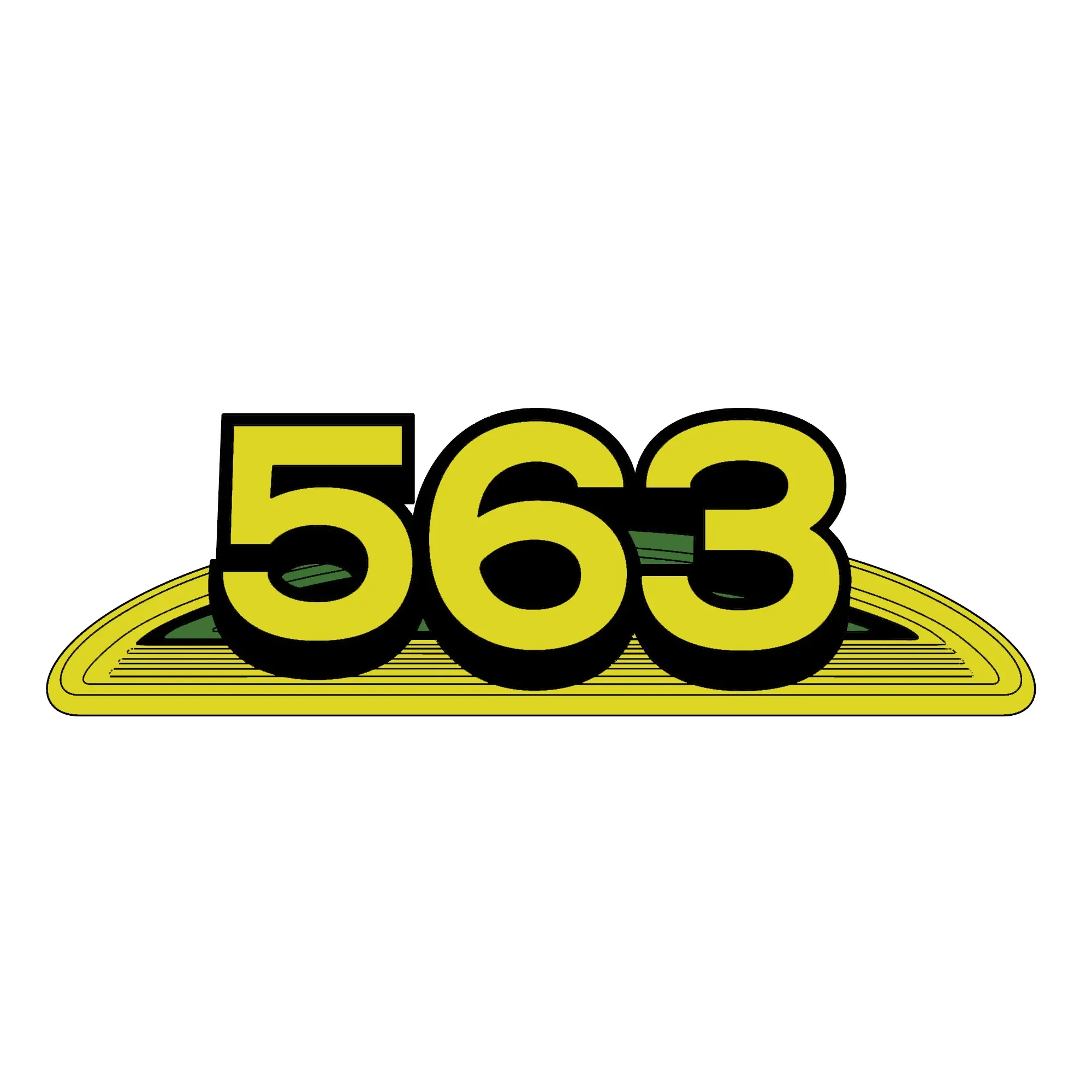 John Deere 563 Model Number Label - W51945