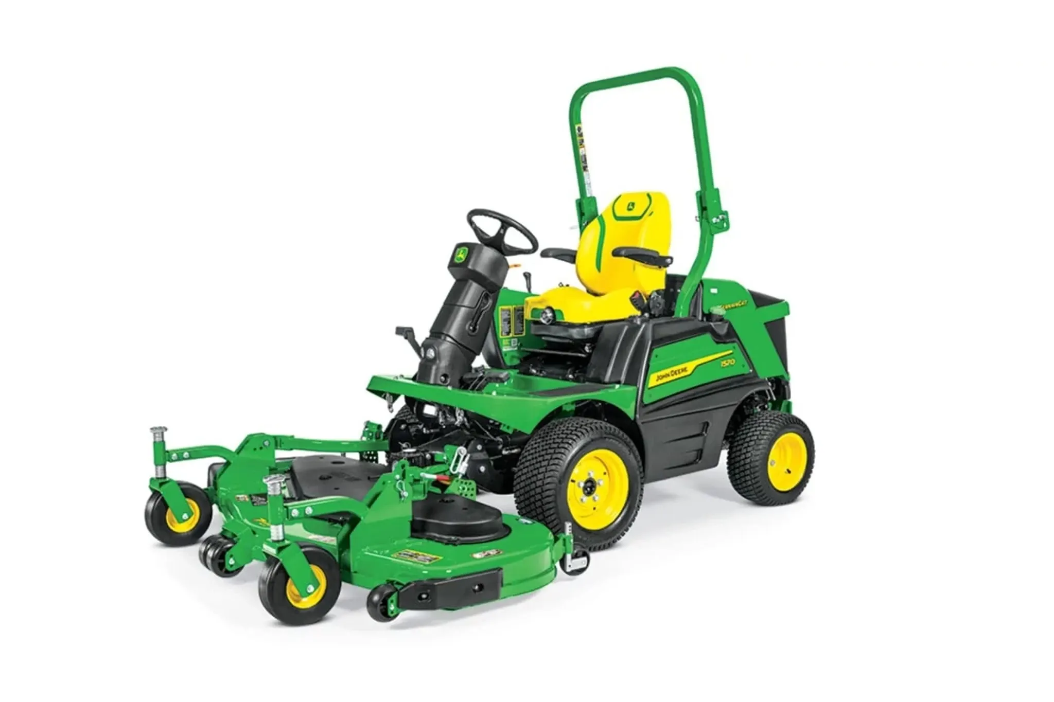 Front left studio view of 1570 TerrainCut Front Mower