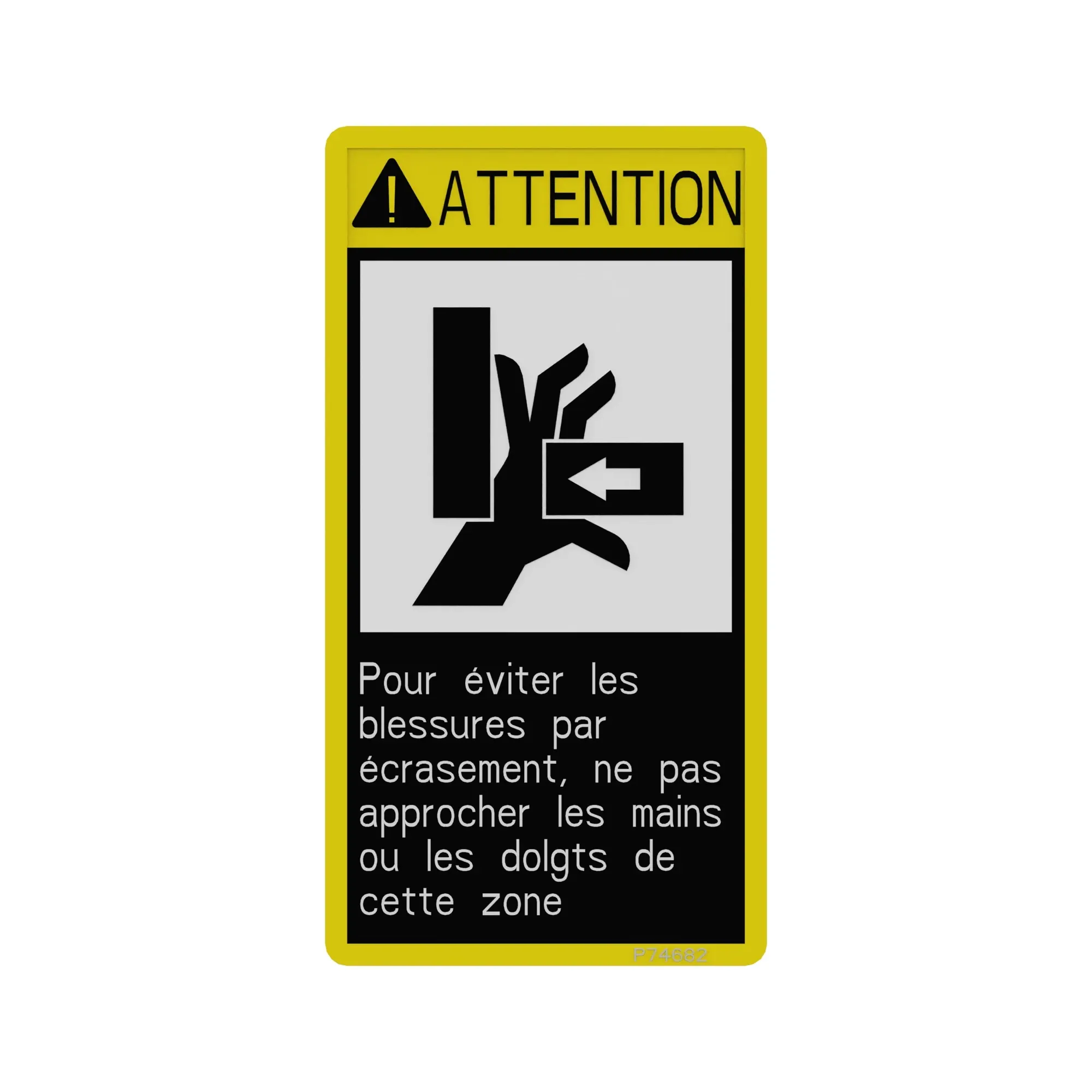 John Deere French Caution Label - P74684