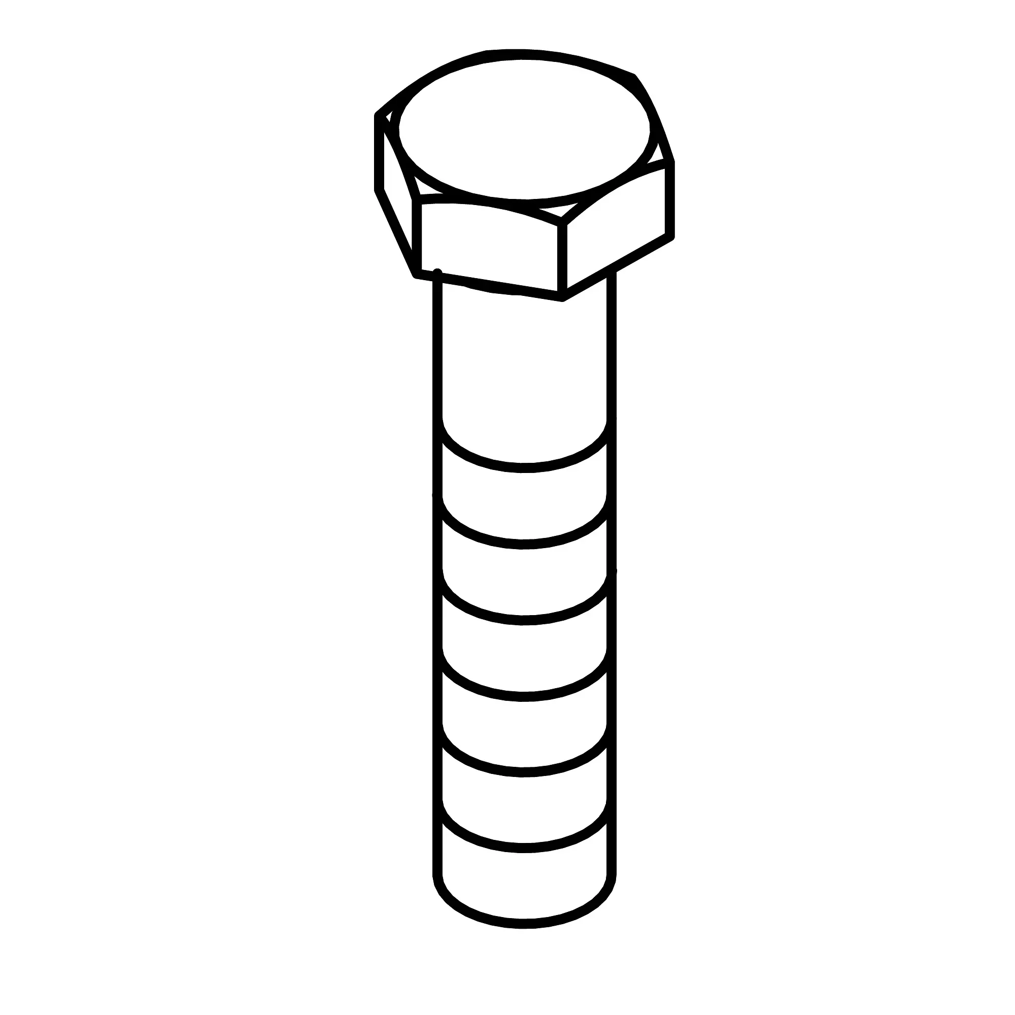 John Deere Hexagonal Head Cap Screw, M16 X 65 - 19M7417