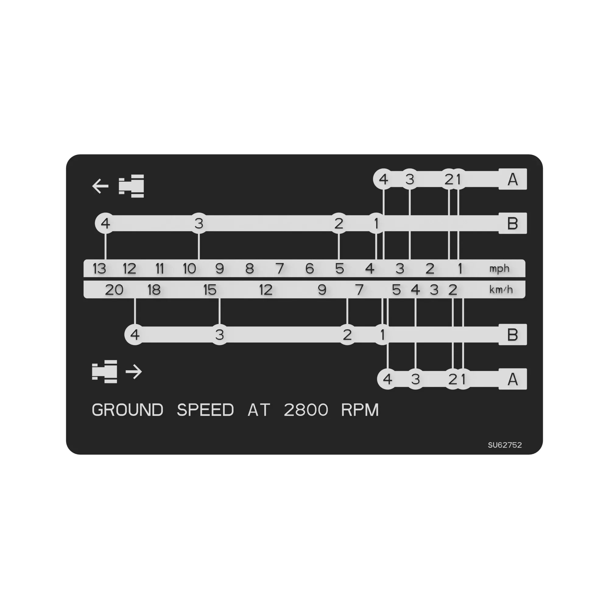 John Deere Ground Speed Label - SU62752