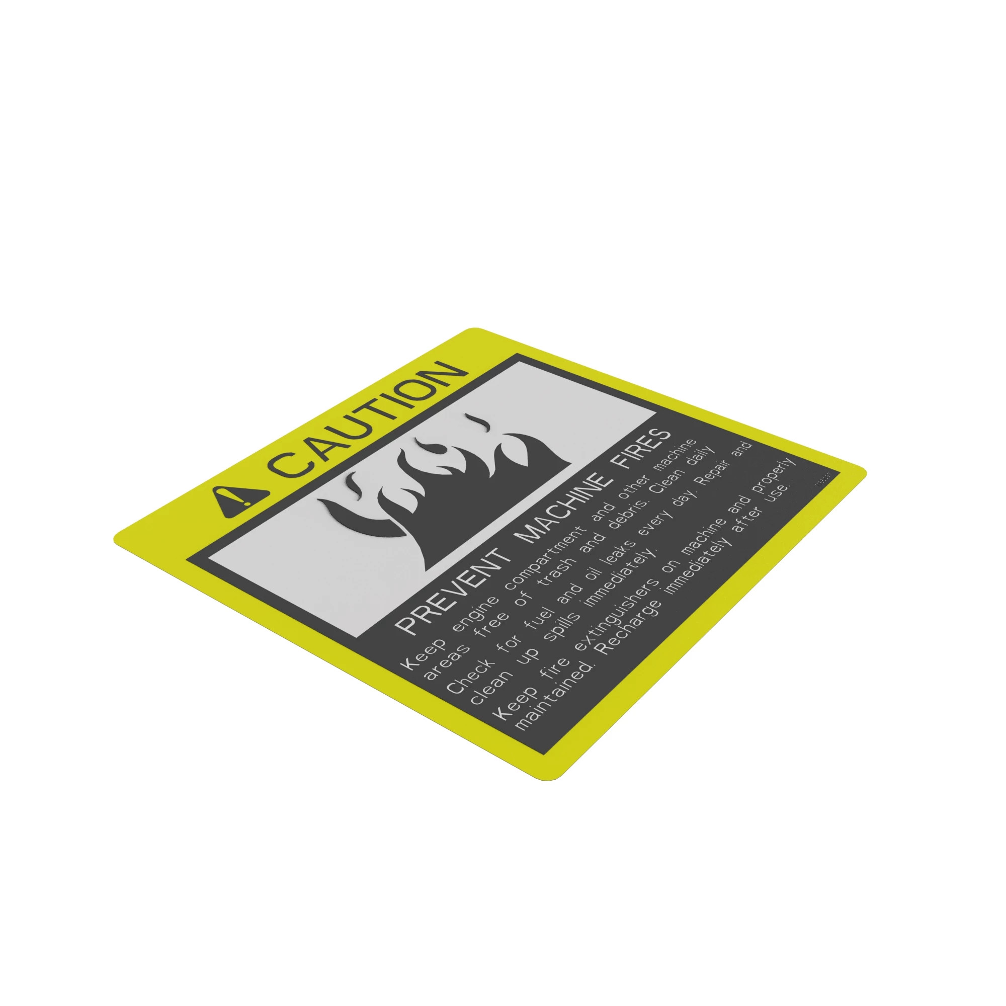 LABEL (FIRE PREVENTION)