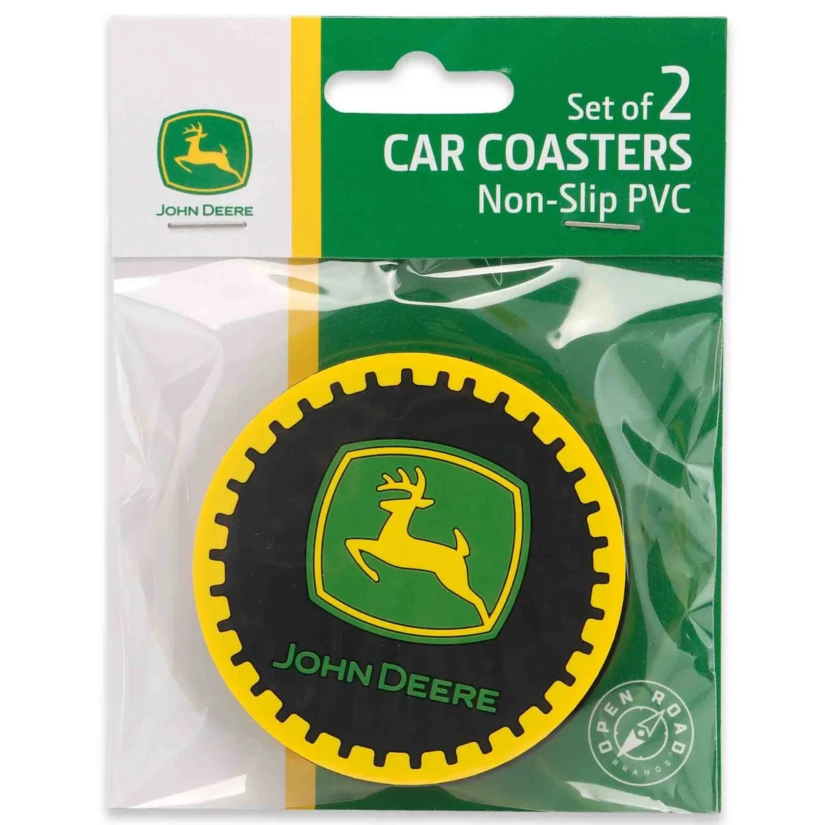 John Deere Logo Round Coasters - Set of 2