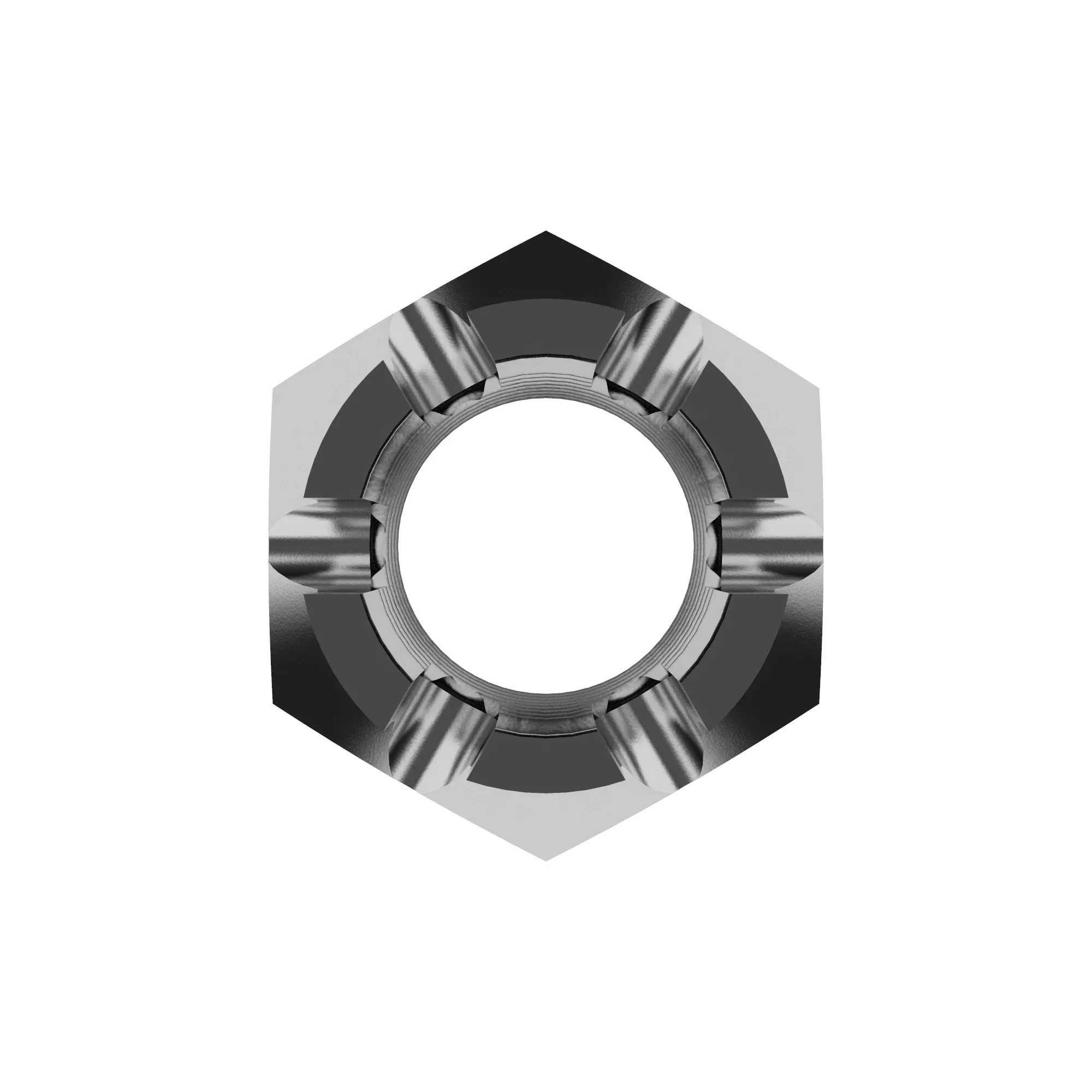 NUT, METRIC, THIN HEX CASTLE
