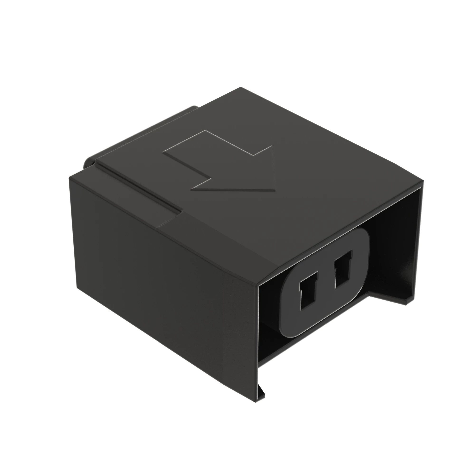 John Deere Light Gray External Electrical Connector Housing, 2 Cavities - 57M11238