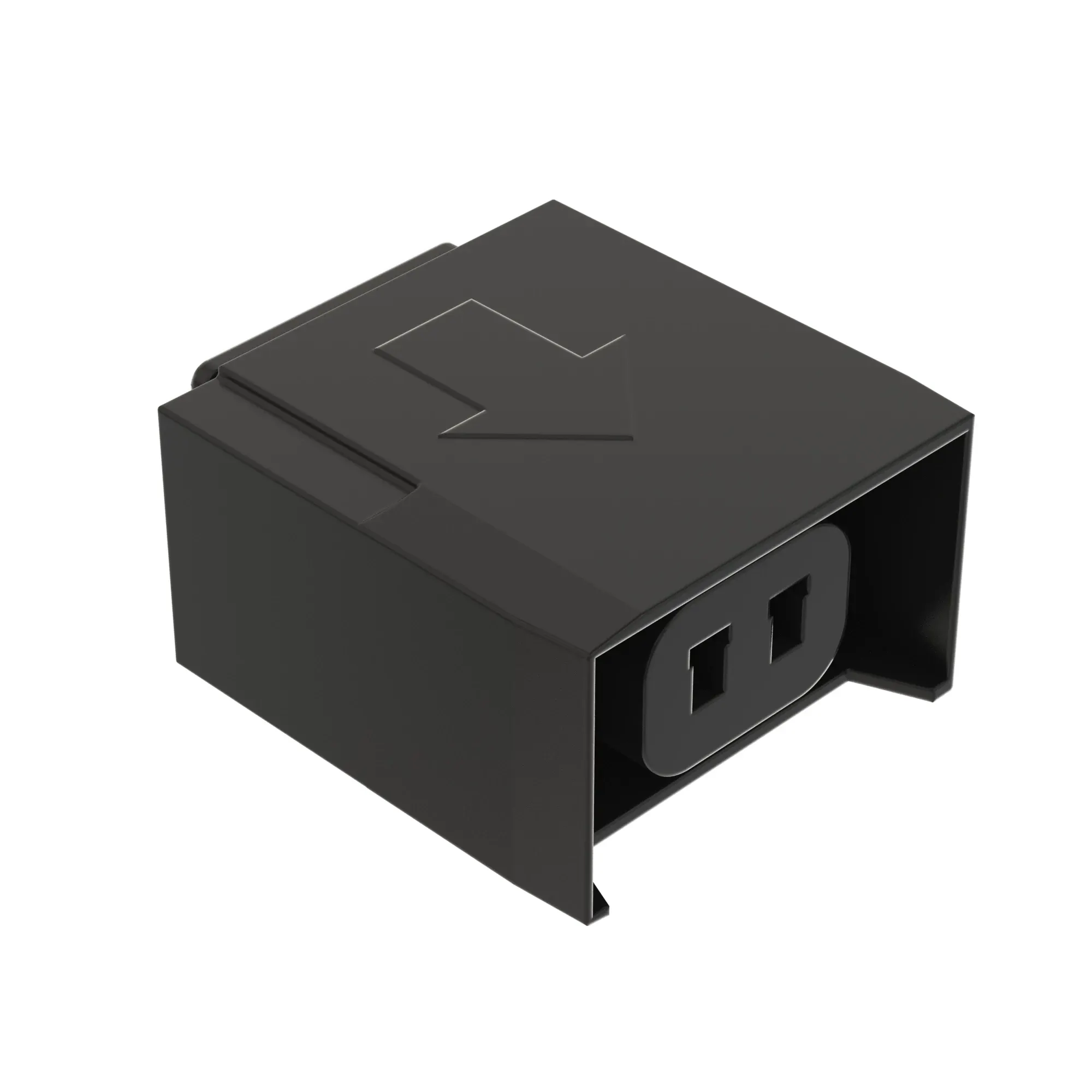 John Deere Light Gray External Electrical Connector Housing, 2 Cavities - 57M11238