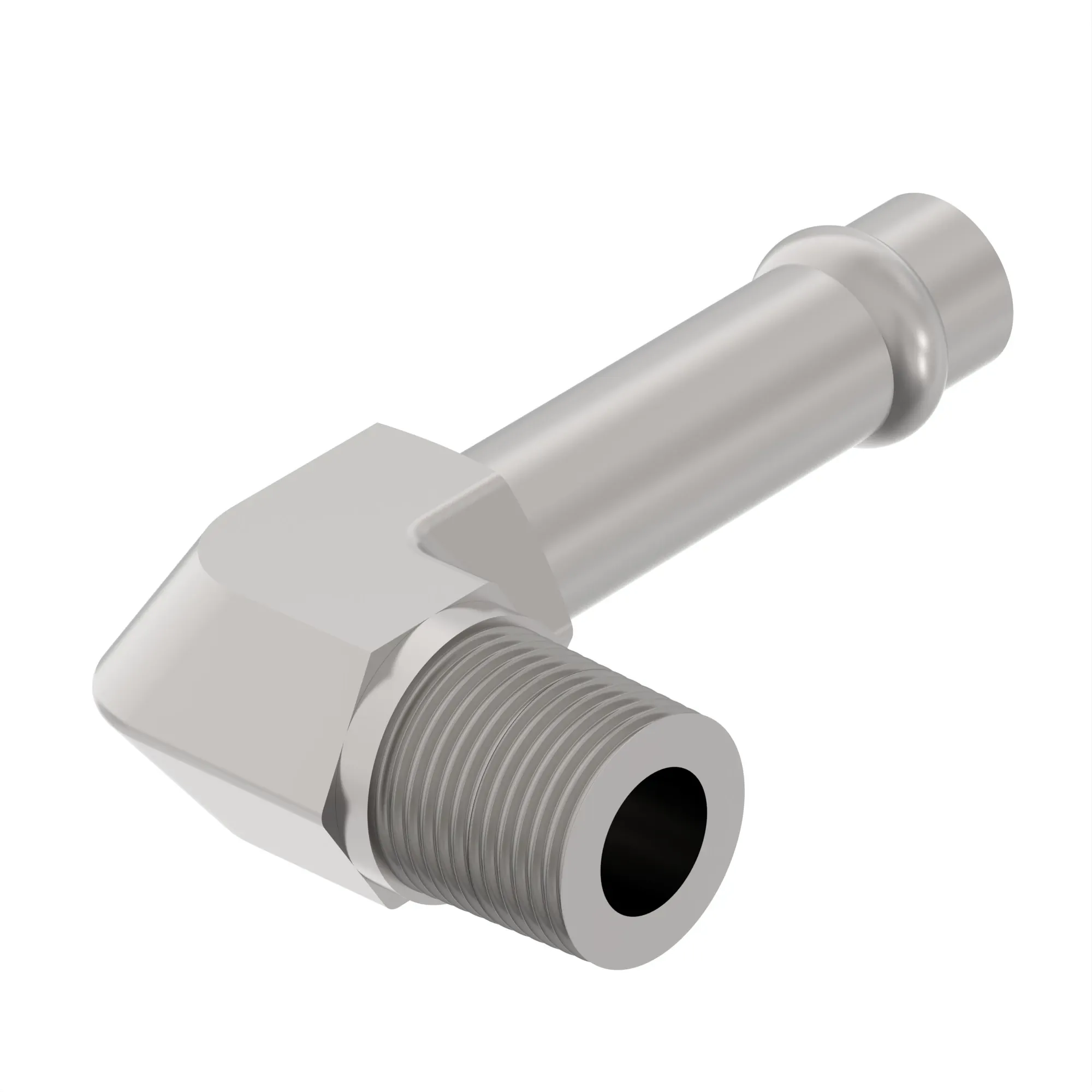 FITTING, 1/4 NPT TO -6 BEADED ELBOW