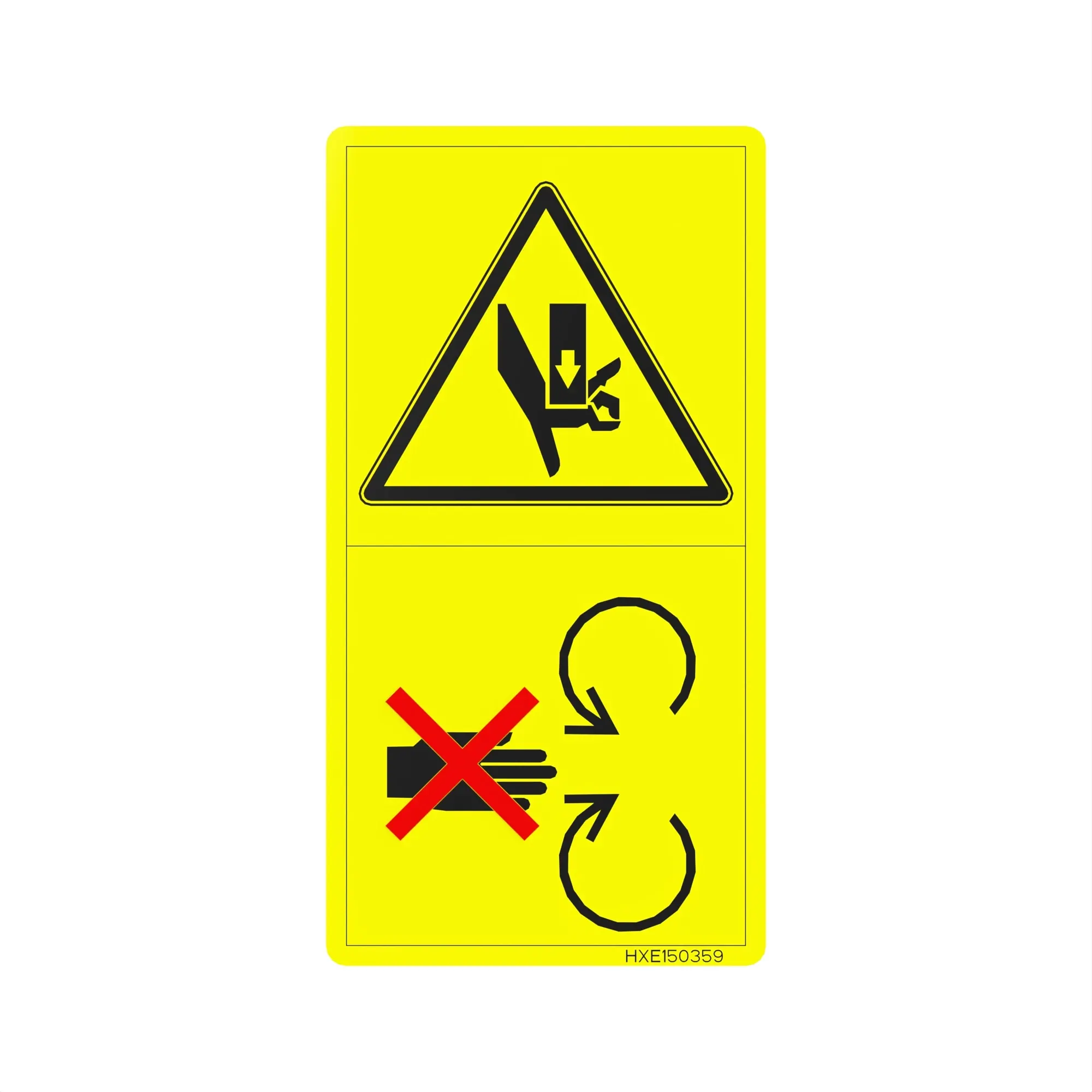 John Deere Hand Crush Label - HXE150359