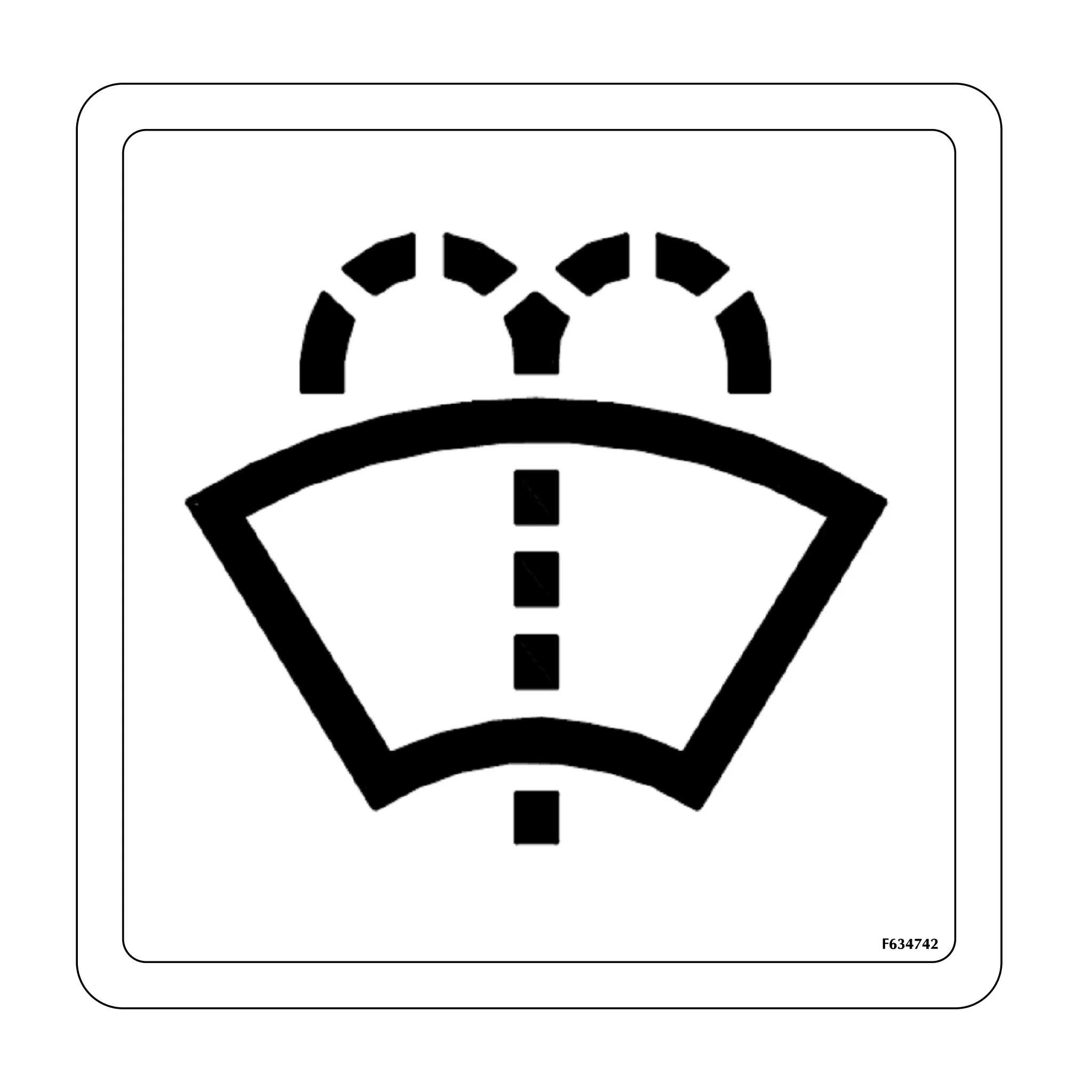 John Deere Label, Windshield Washer - F634742