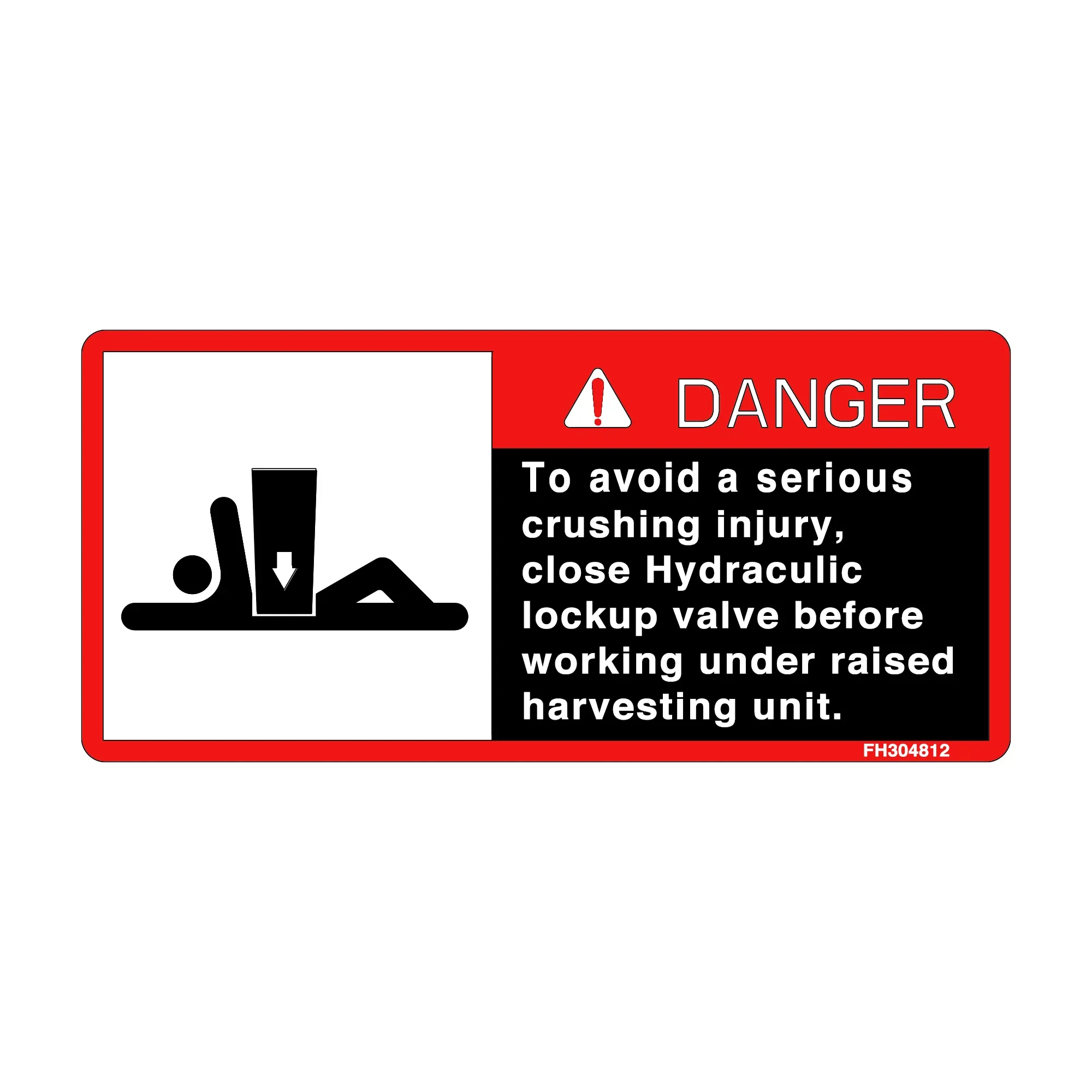 John Deere Safety Sign, Lift Lock - FH304812
