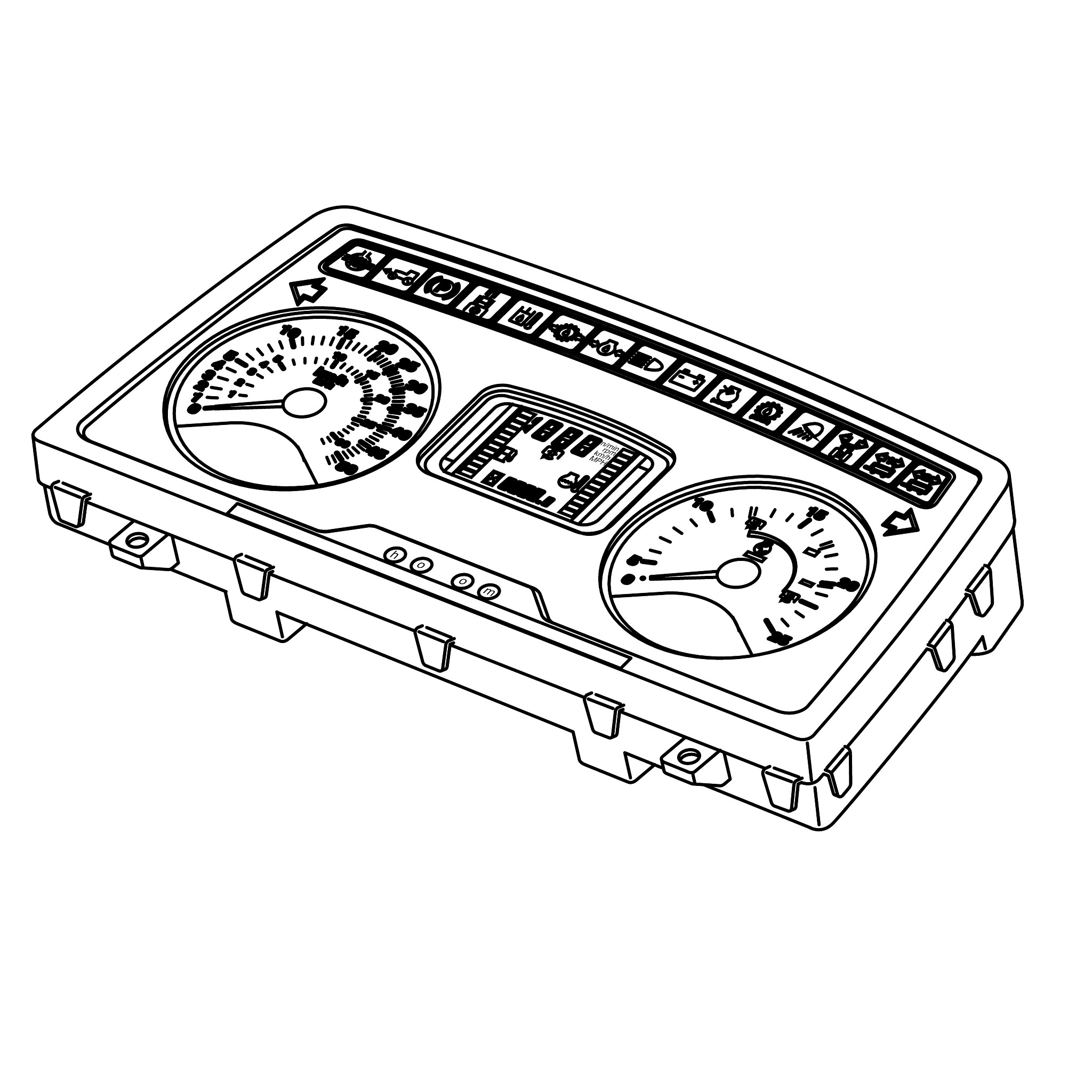 John Deere Dual Gauge Instrument Panel Assembly - AL232764