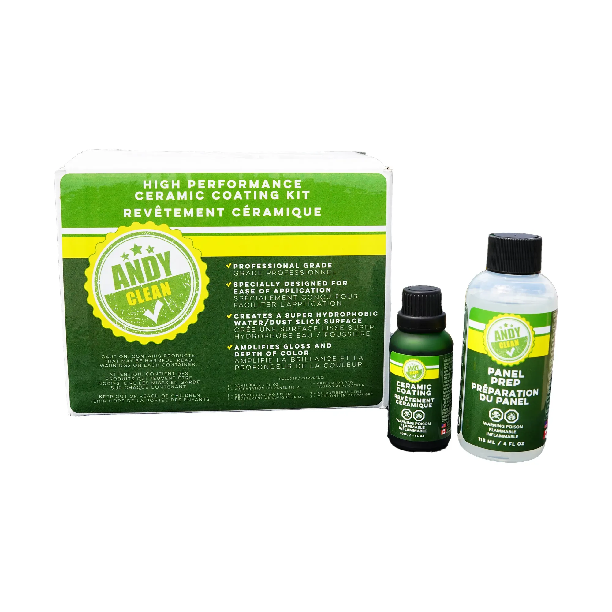 John Deere ANDY CLEAN High Performance Ceramic Coating Kit, 30 ml (1 Fluid Oz) - PMH4316