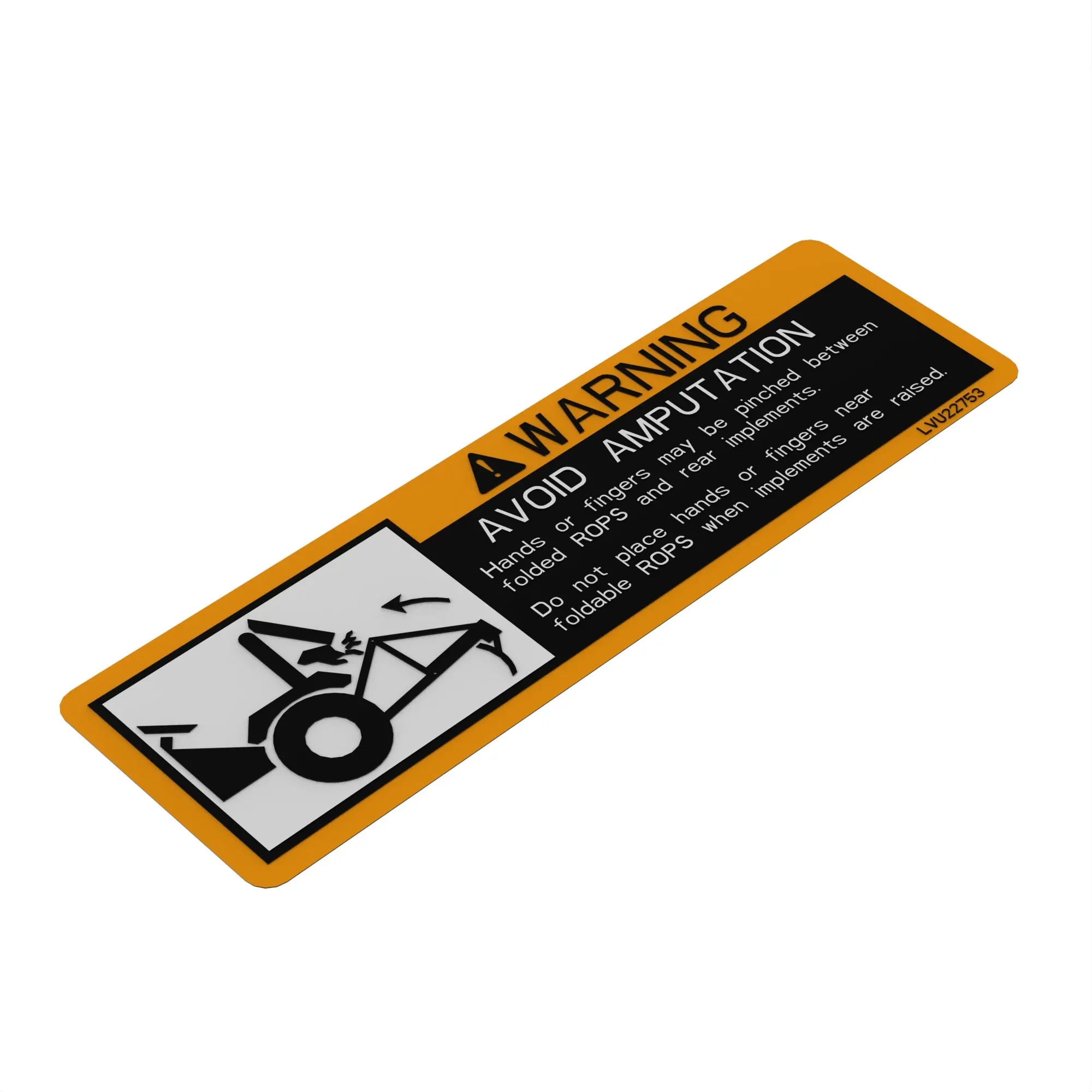 LABEL, WARNING FOLDING ROPS