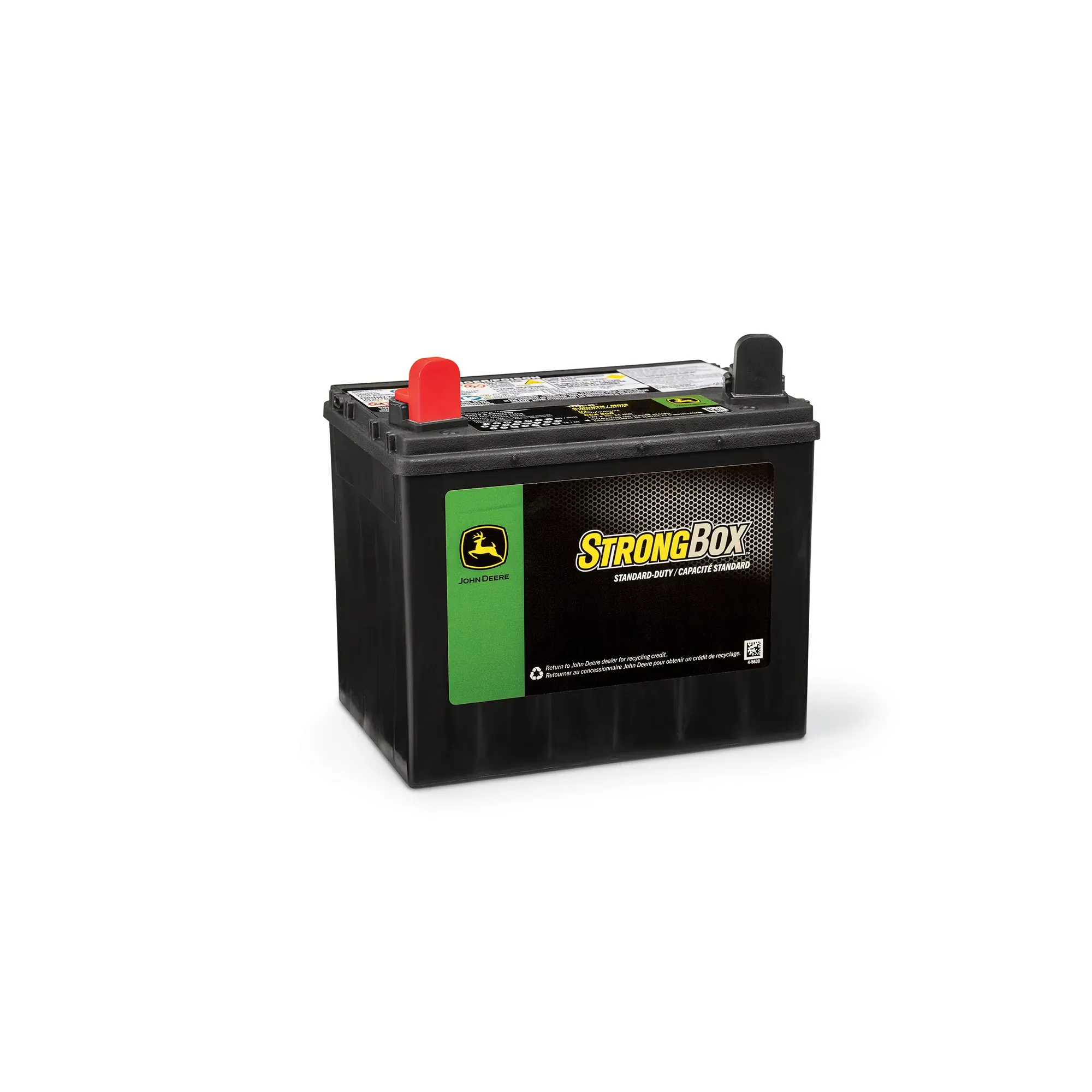 John Deere 12 Volt Battery, Wet Charged, 25 Ah, 300 CCA, U1 BCI - TY25878B