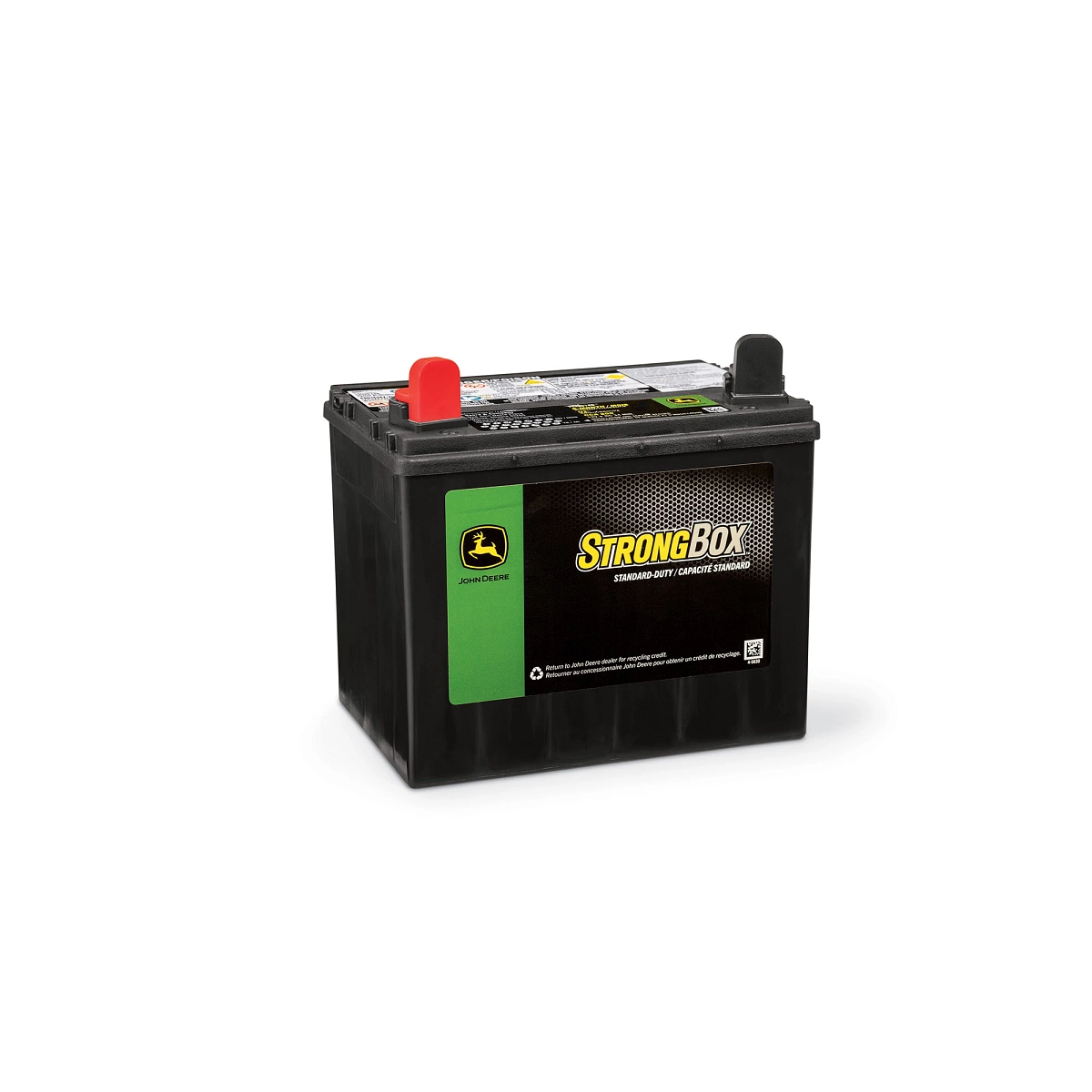 John Deere 12 Volt Battery, Wet Charged, 25 Ah, 300 CCA, U1 BCI - TY25878B