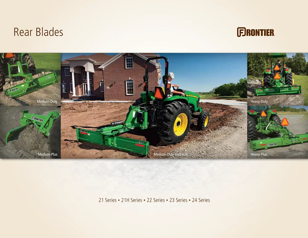 Frontier Rear Blades Brochure cover