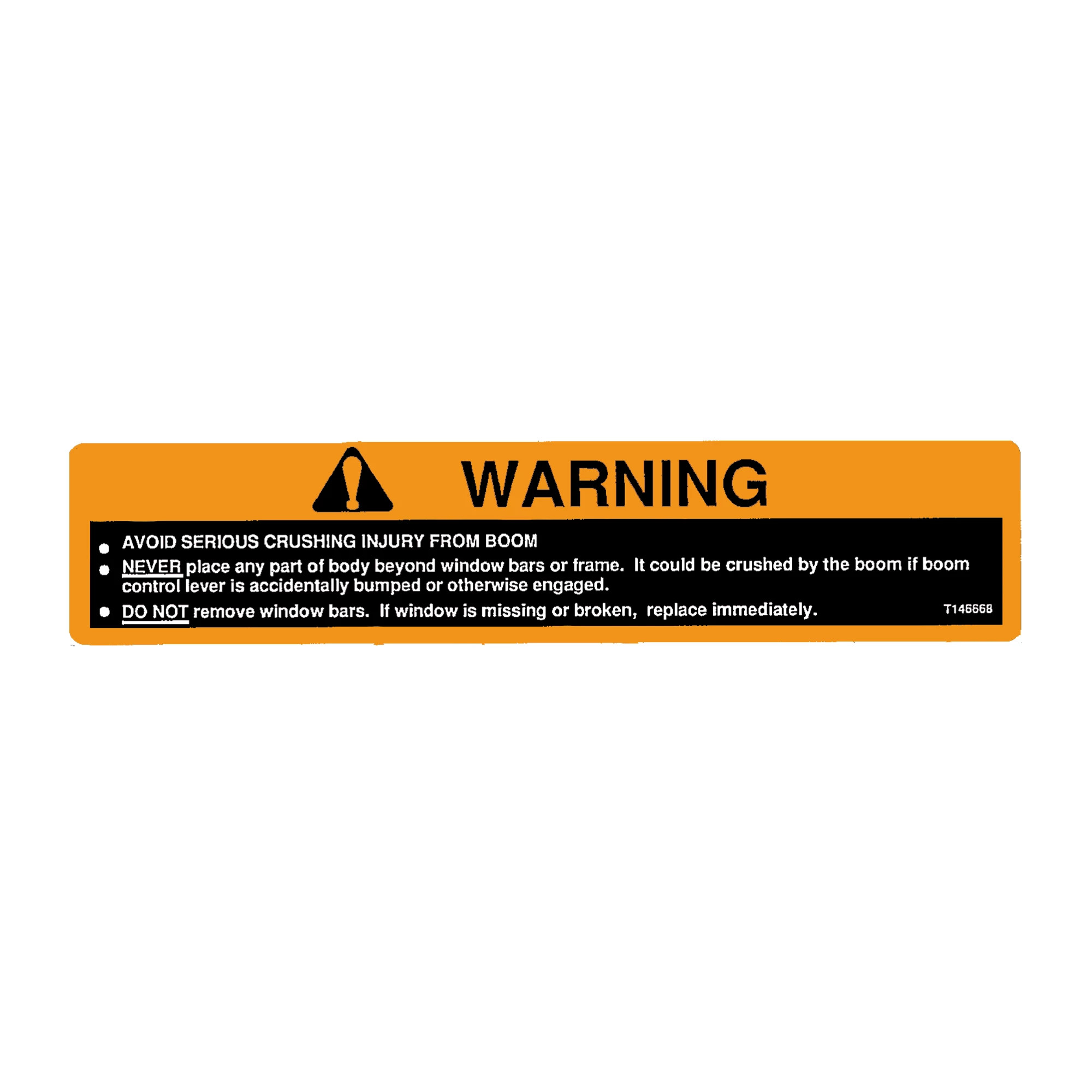 John Deere Avoid Crushing Safety Label - T146668