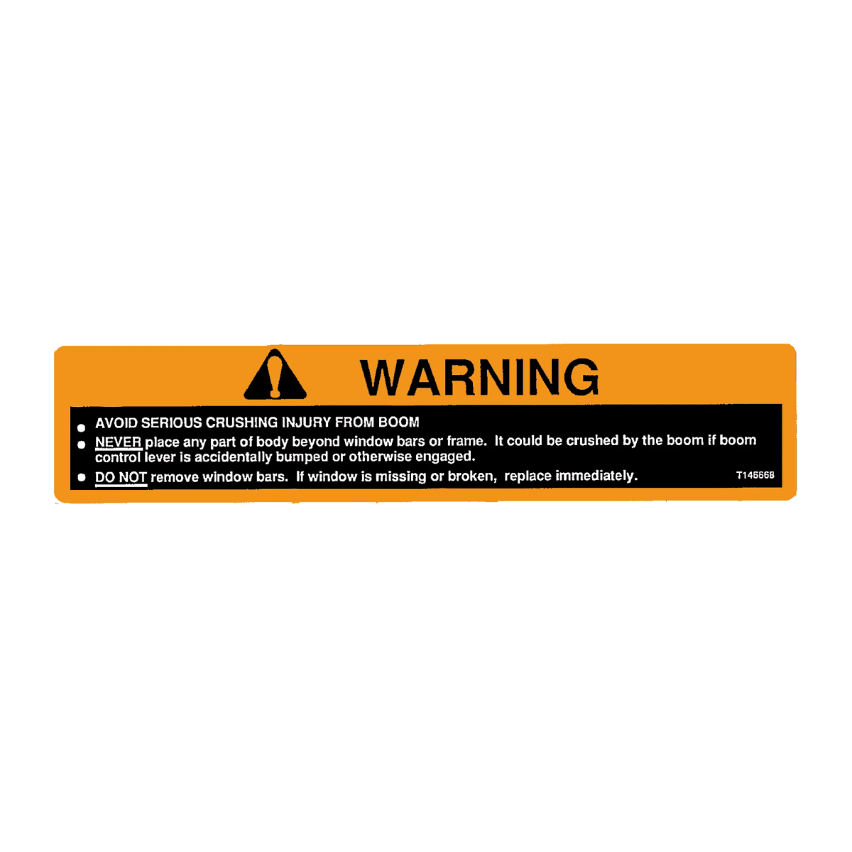 John Deere T146668 Avoid Crushing Safety Label | RDO Equipment Co. John Deere T146668 Avoid Crushing Safety Label | RDO Equipment Co.
