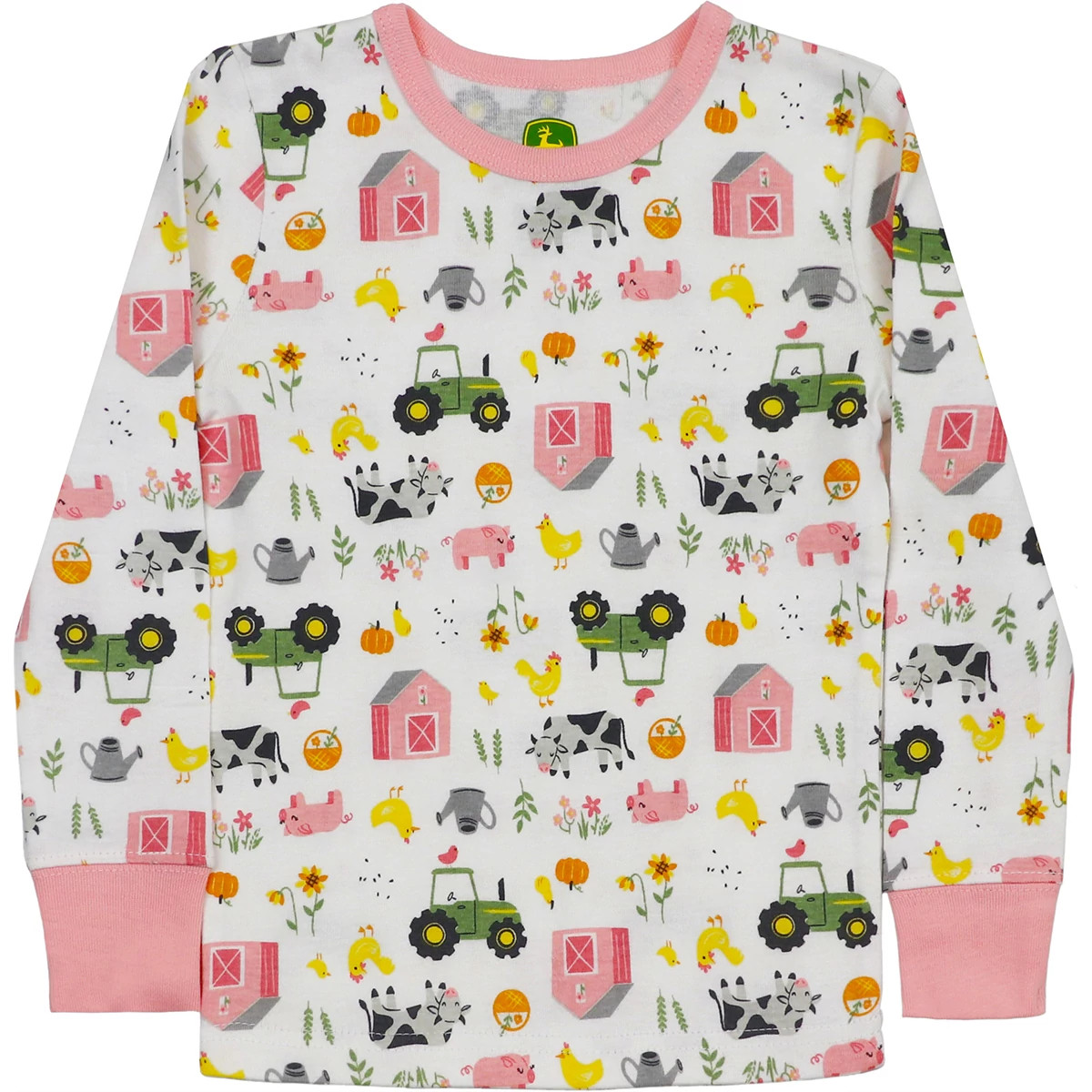 Toddler Pink Barn and Farmland Pajama Set | Shop.Deere.com
