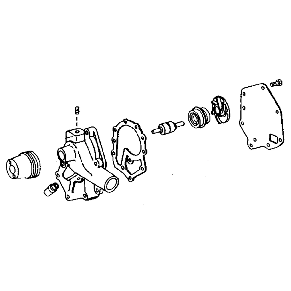 Pump, Water, Assembly