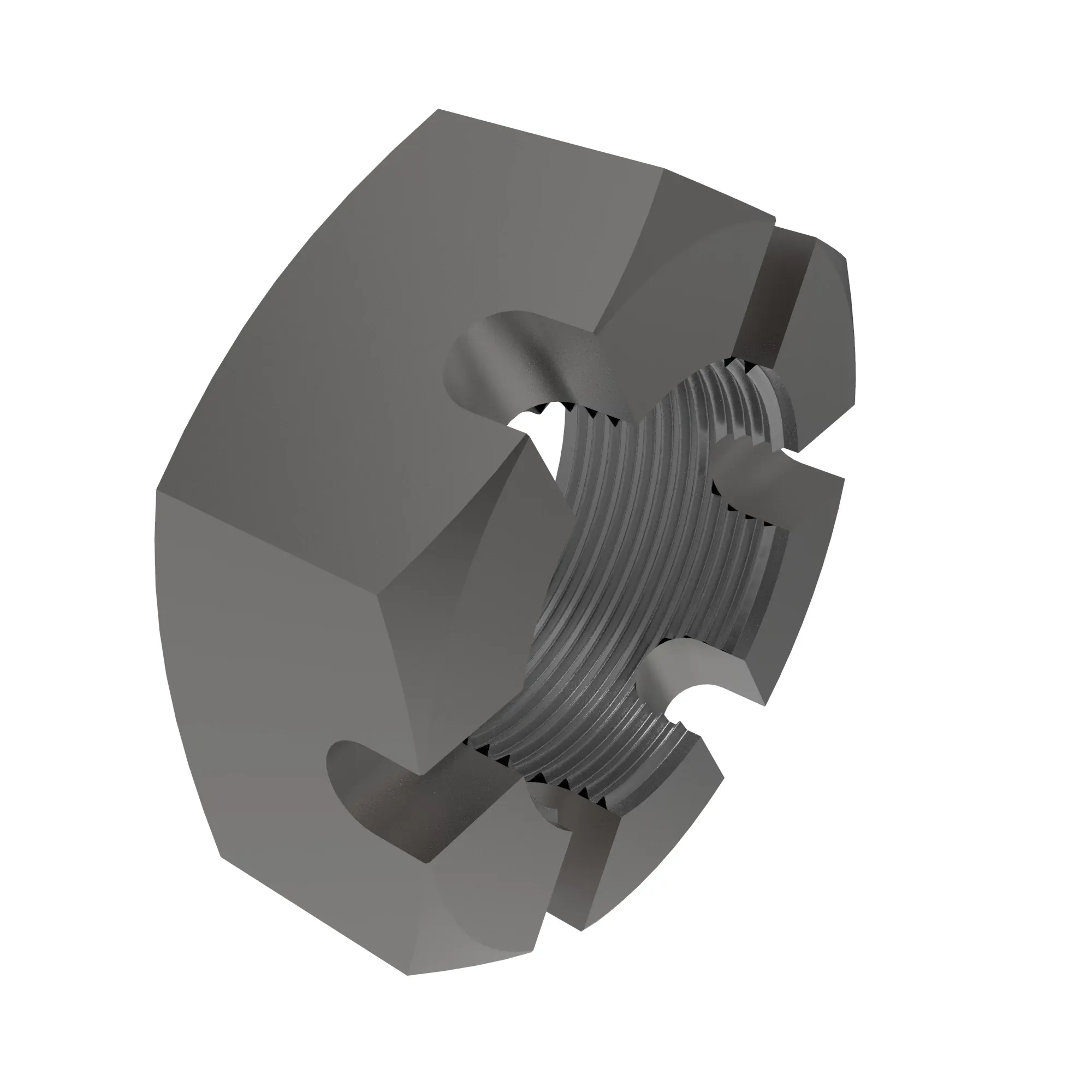 NUT, METRIC, THIN HEX SLOTTED