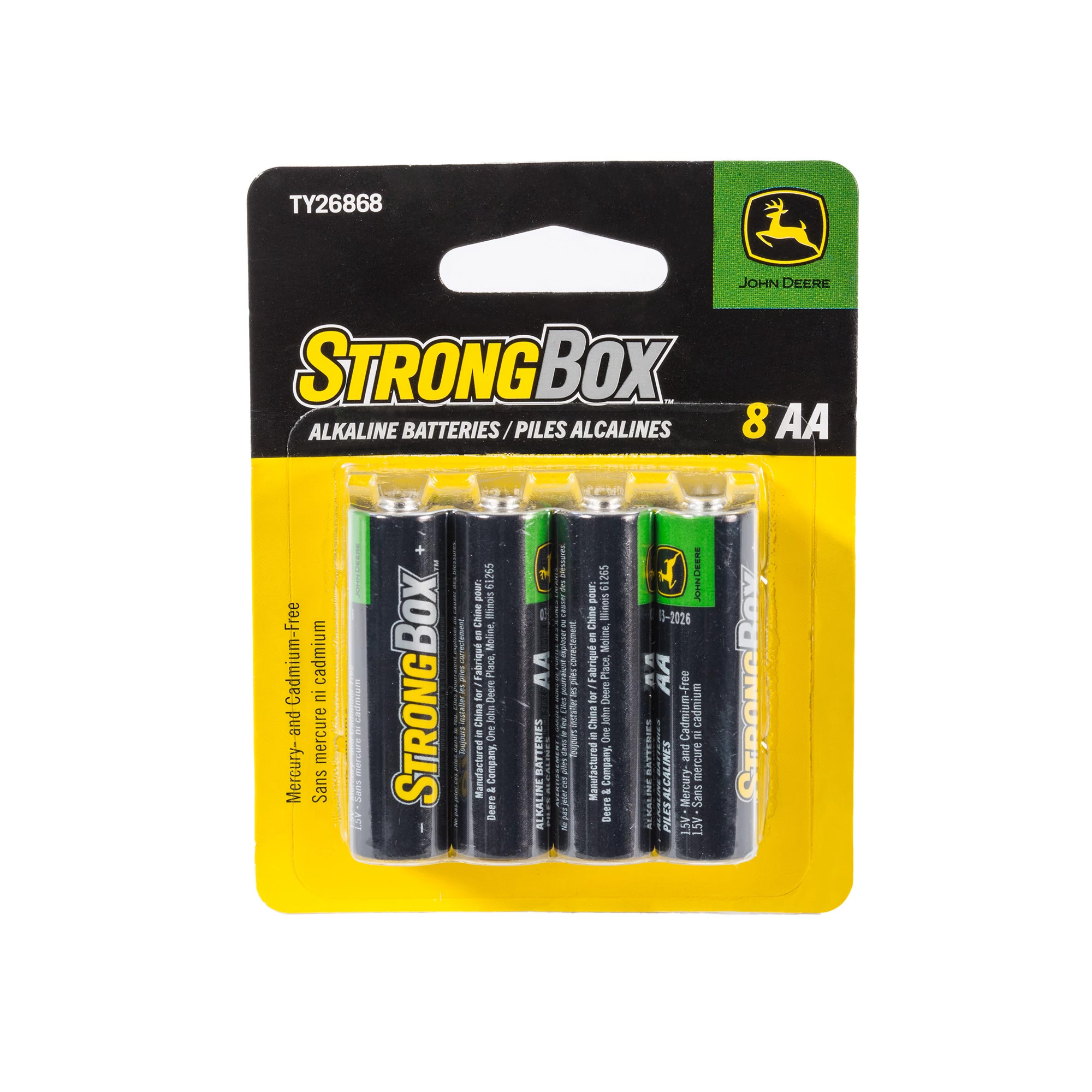 John Deere 8-AA StrongBox™ Alkaline Batteries - TY26868