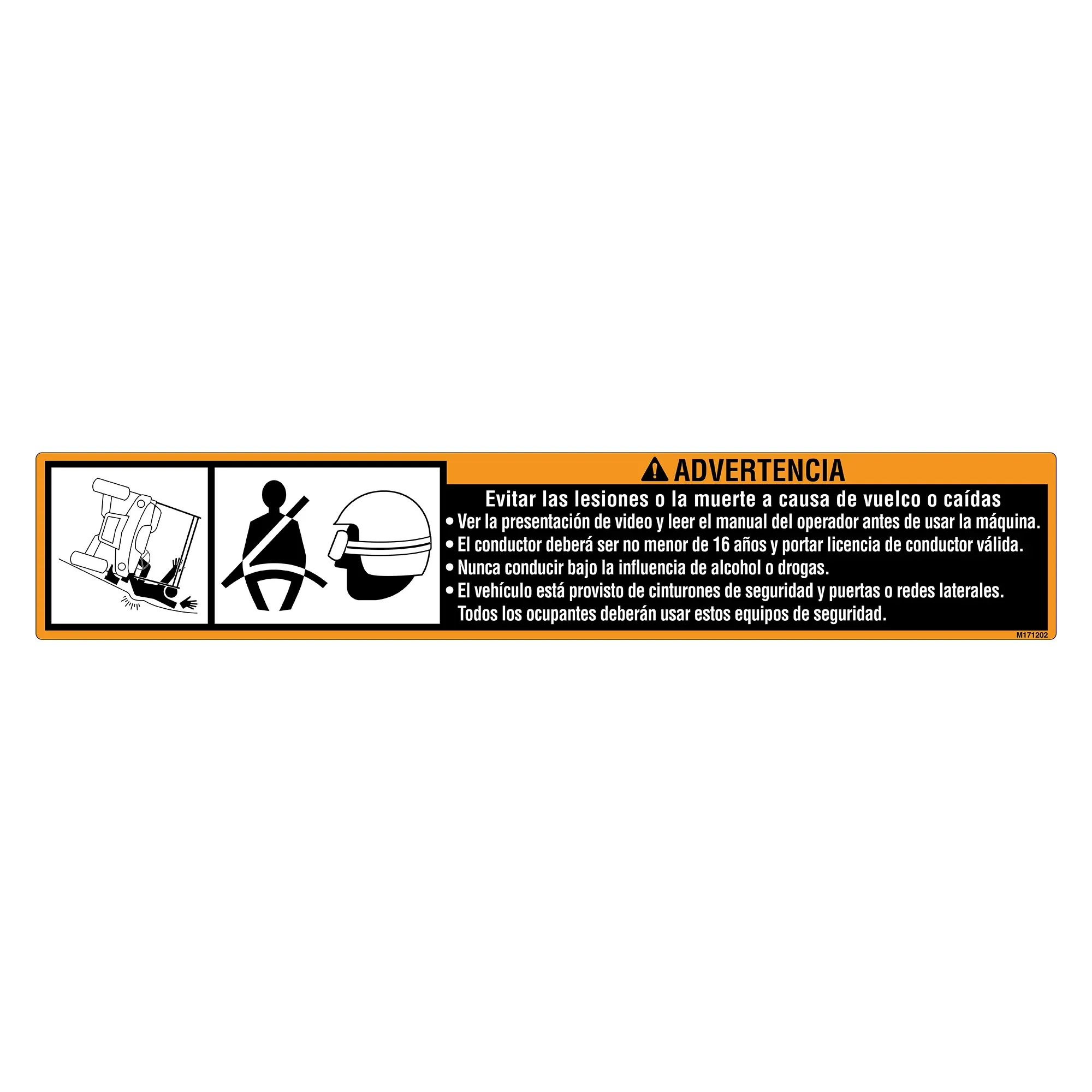 John Deere Warning Label, Spanish - M171202